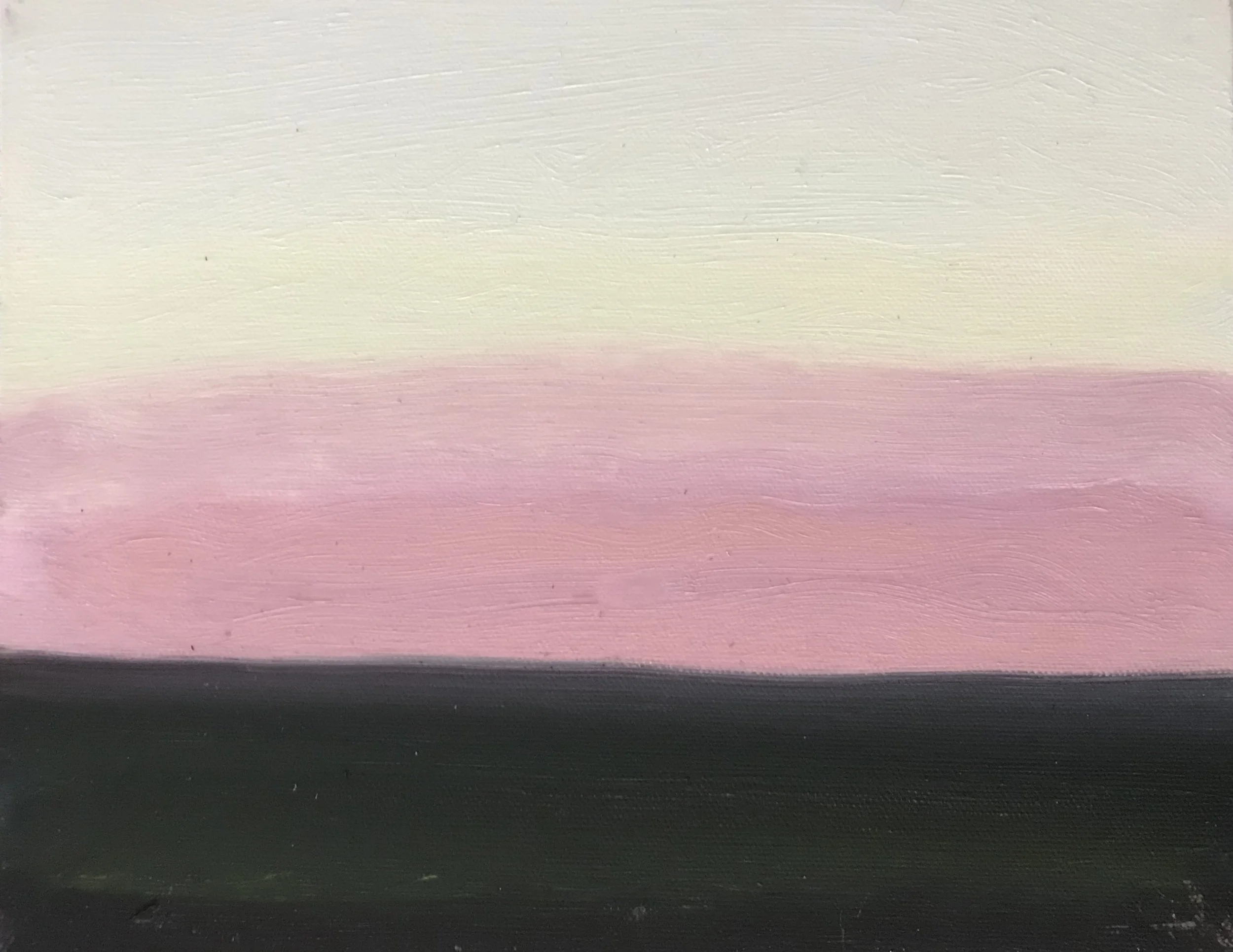 Evening Prayer Brunswick Heads, 27 March 2021, oil on canvas board, 30 X 25 cm