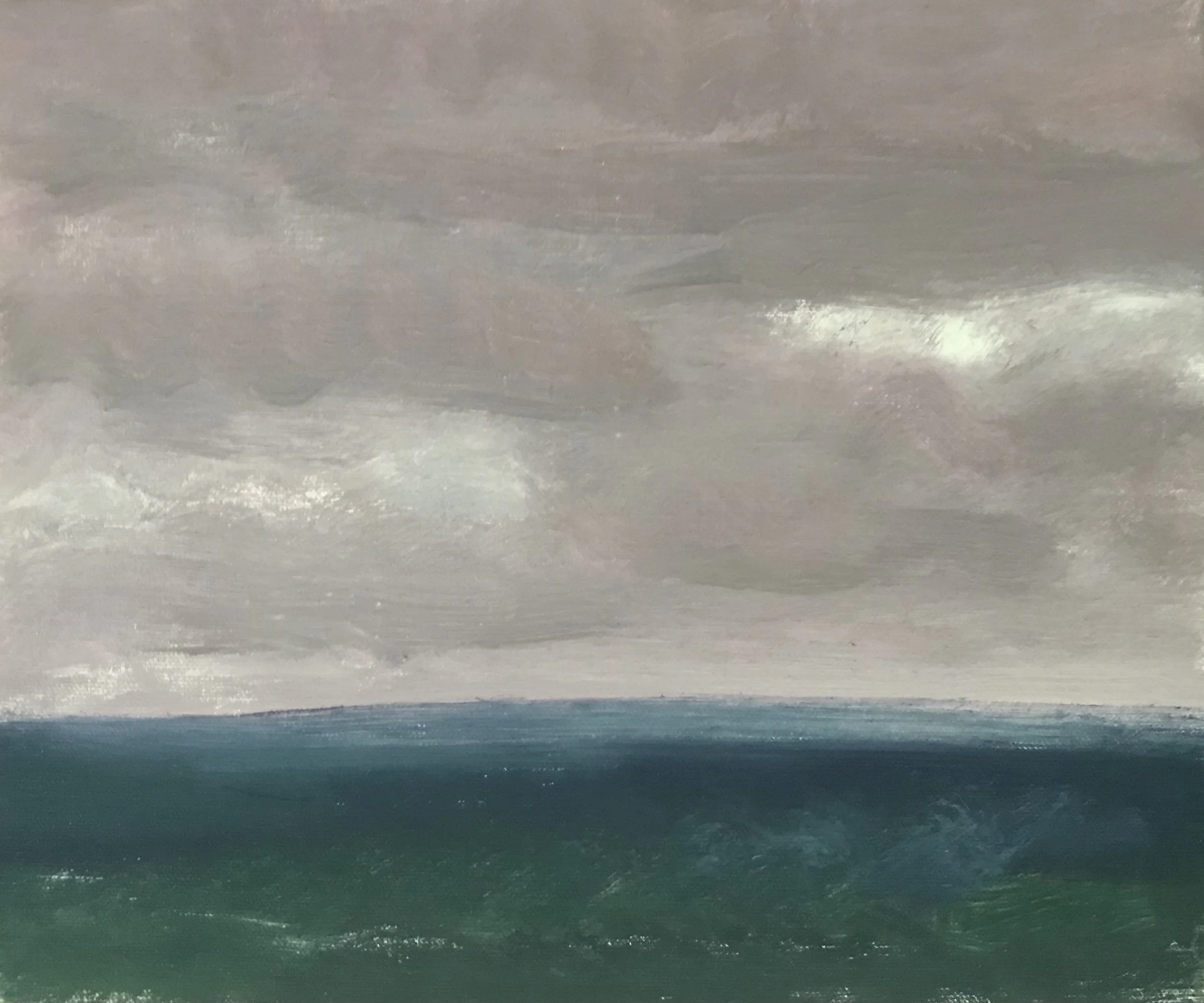 Evening Prayer Brunswick Heads, #3,  March 2021, oil on canvas board, 30 X 25 cm