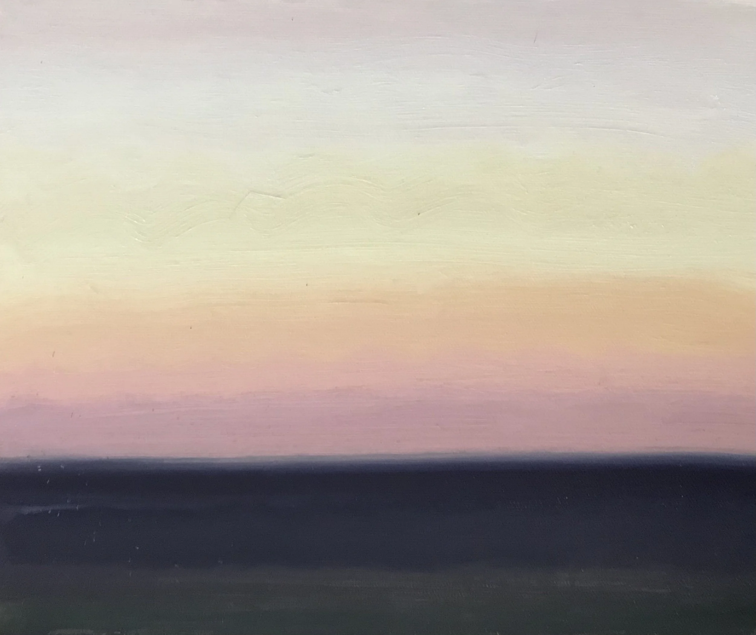 Evening Prayer Brunswick Heads, 4 March 2021, oil on canvas board, 30 X 25 cm