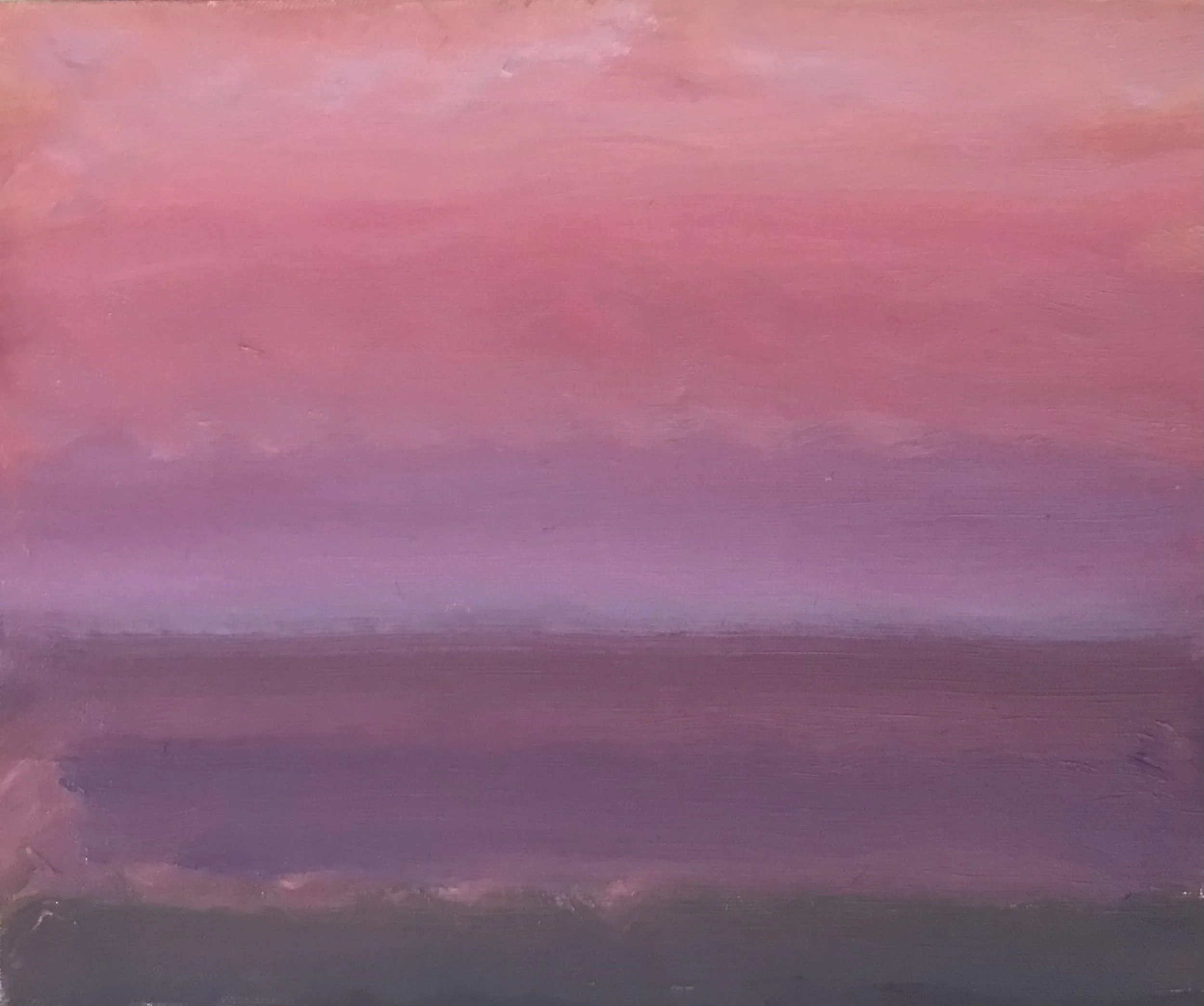 Evening Prayer Brunswick Heads, #2, March 2021, oil on canvas board, 30 X 25 cm