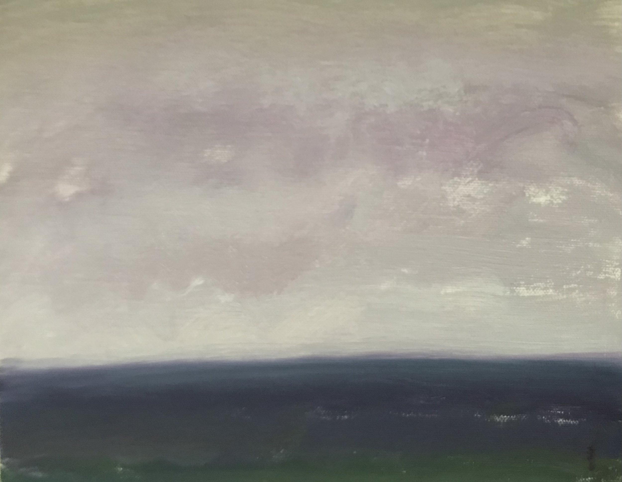 Evening Prayer Brunswick Heads, 27 February 2021, oil on canvas board, 30 X 25 cm