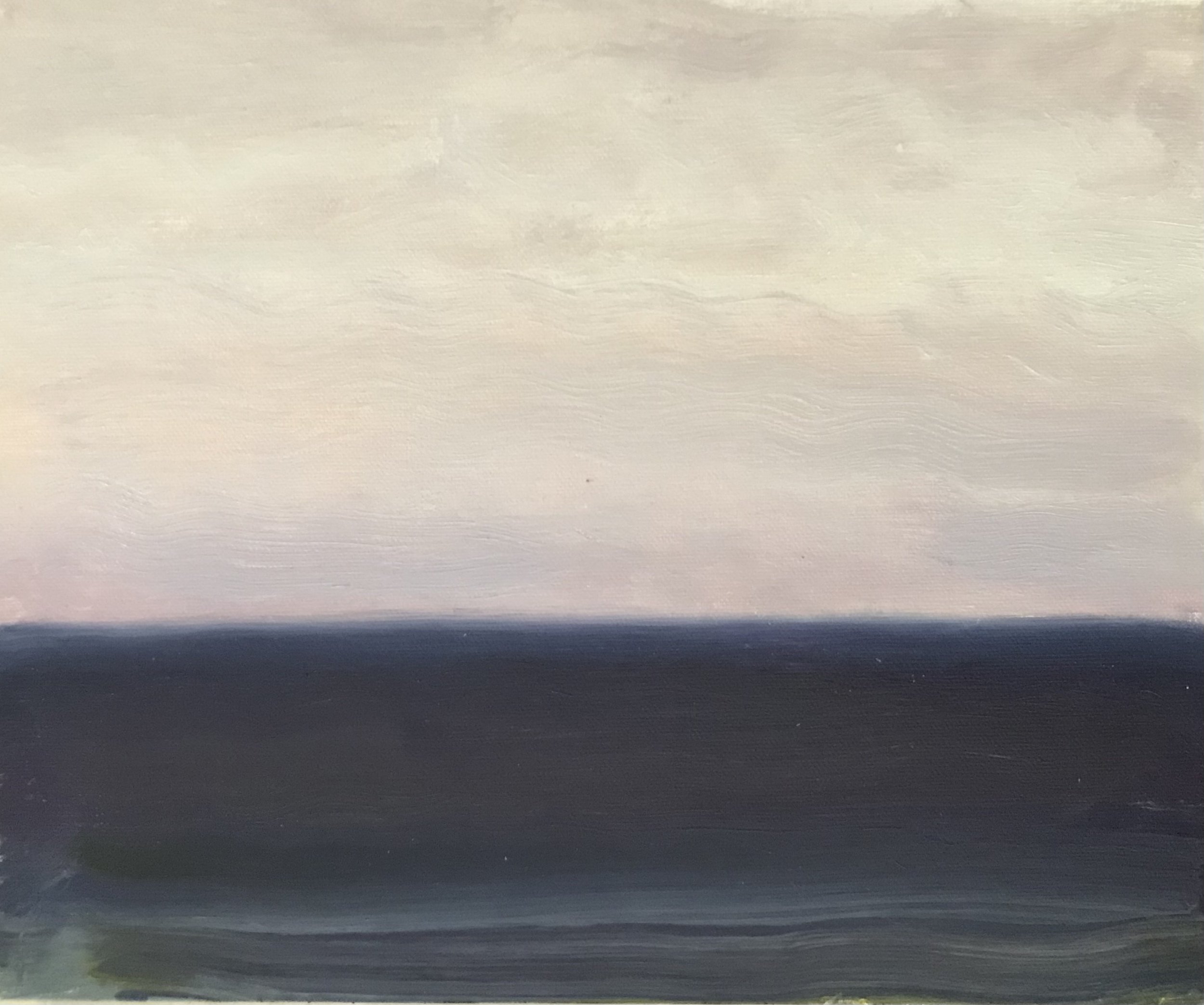 Evening Prayer Brunswick Heads, #2, 25 February 2021, oil on canvas board, 30 X 25 cm