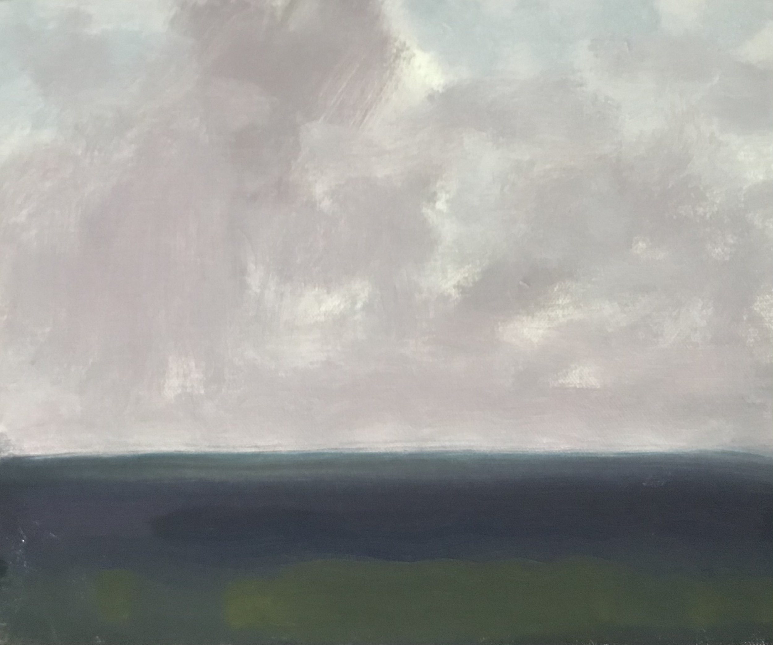 Evening Prayer Brunswick Heads, 18 February 2021, oil on canvas board, 30 X 25 cm