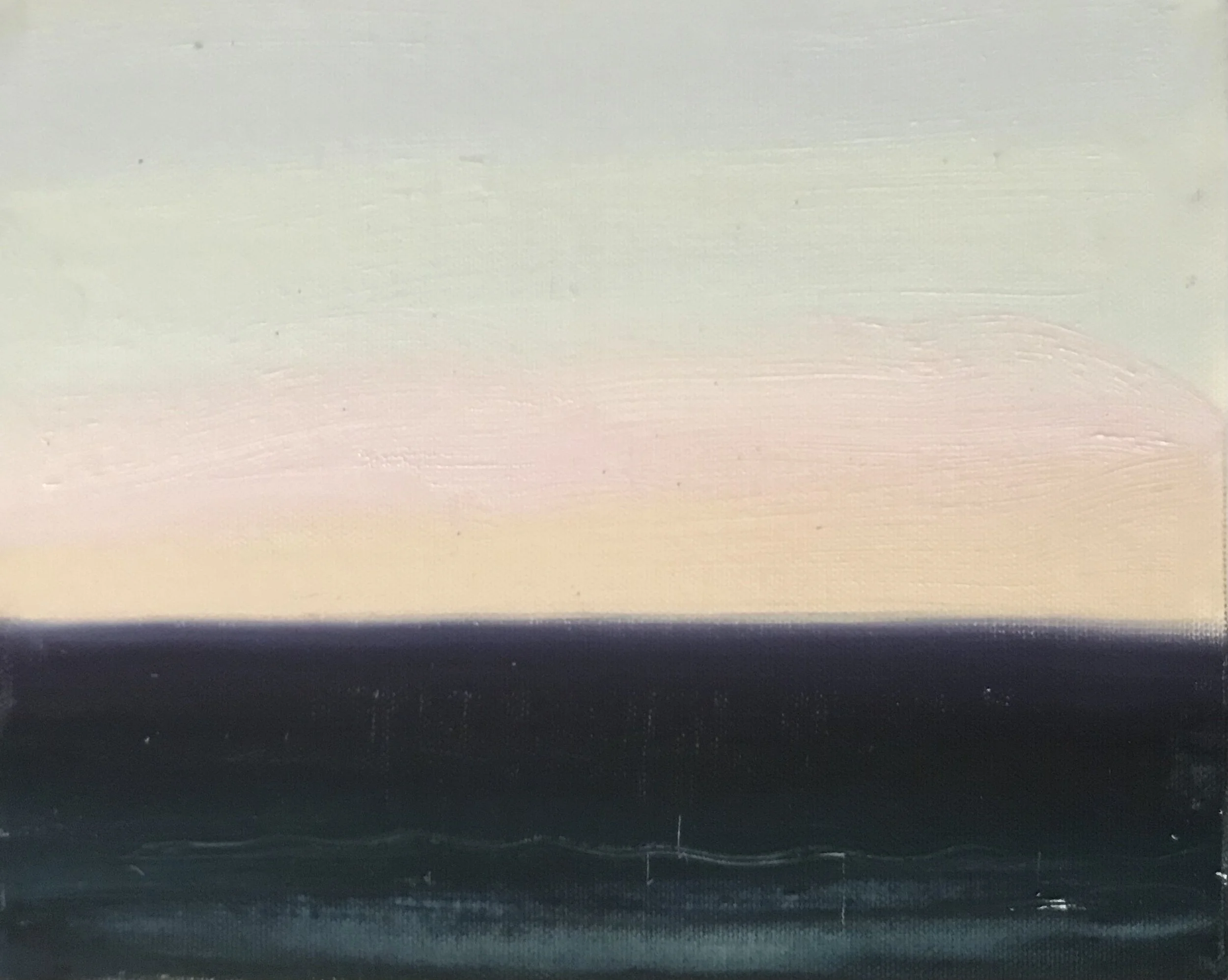 Evening Prayer Brunswick Heads, 12 February 2021, oil on canvas board, 30 X 25 cm