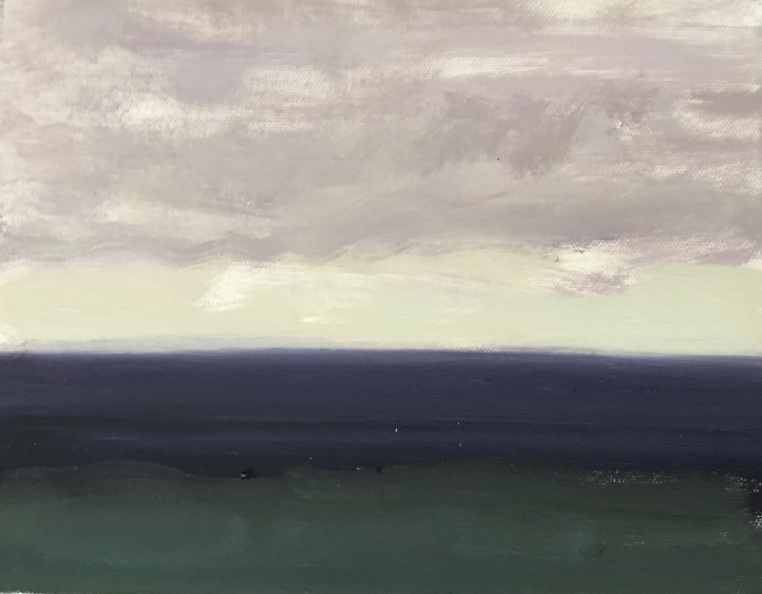 Evening Prayer Brunswick Heads, #3, 11 February 2021, oil on canvas board, 30 X 25 cm