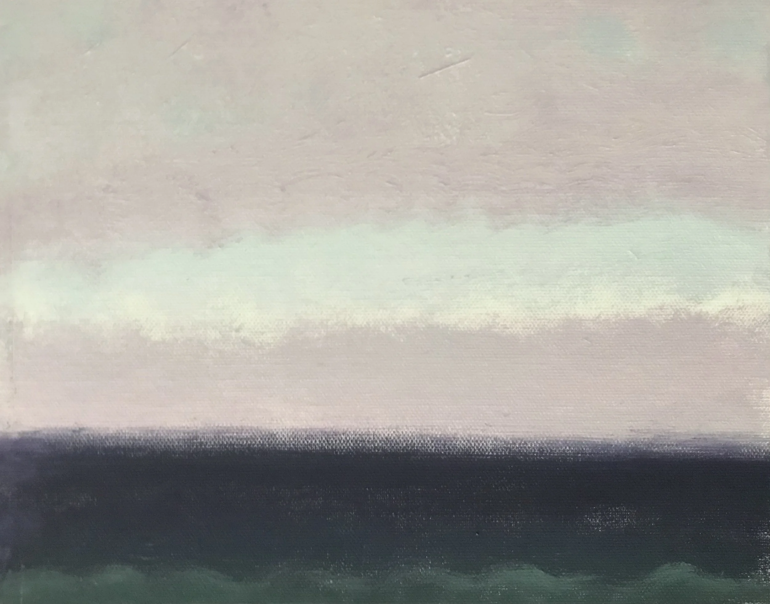 Evening Prayer Brunswick Heads, 1  February 2021, oil on canvas board, 30 X 25 cm