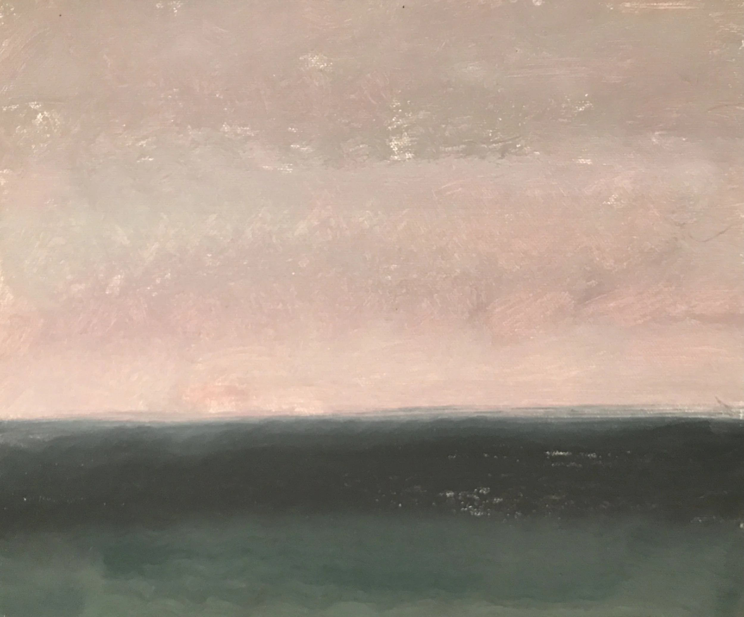 Evening Prayer Brunswick Heads, 17 January, 2022, oil on canvas board, 30 X 25 cm