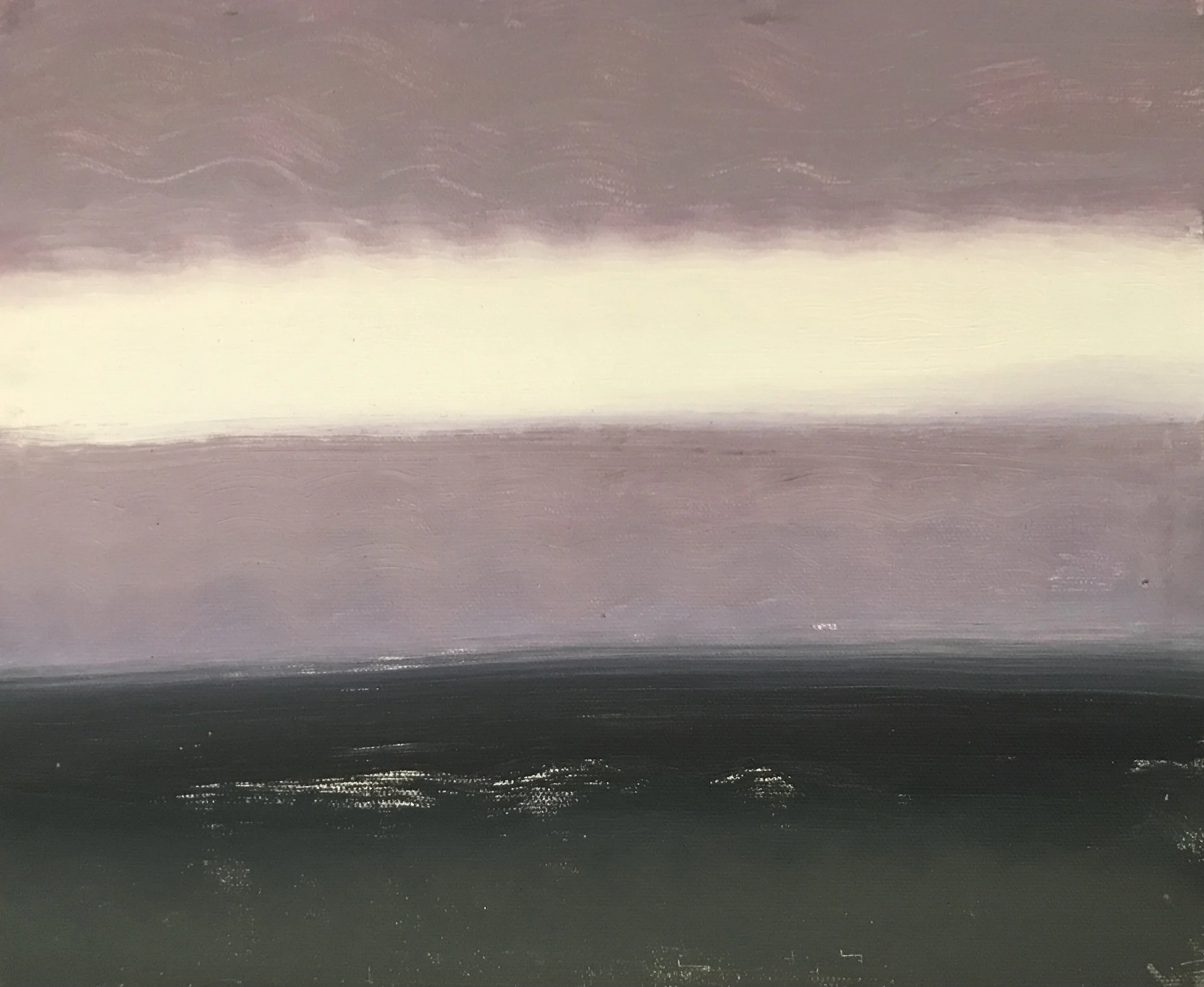 Evening Prayer Brunswick Heads, #2, 17 February, 2022, oil on canvas board, 30 X 25 cm