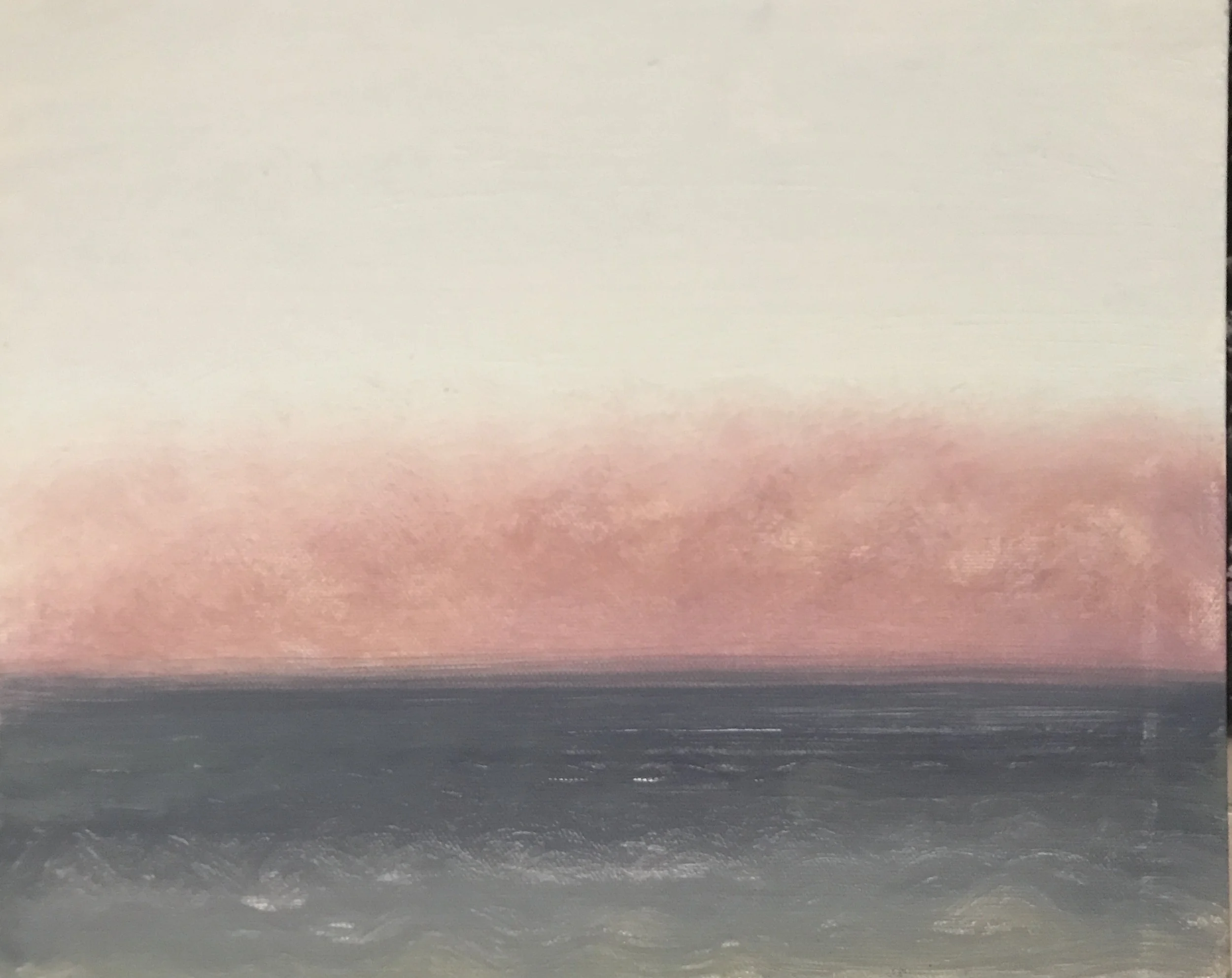 Evening Prayer Brunswick Heads, 4 January, 2022, oil on canvas board, 30 X 25 cm