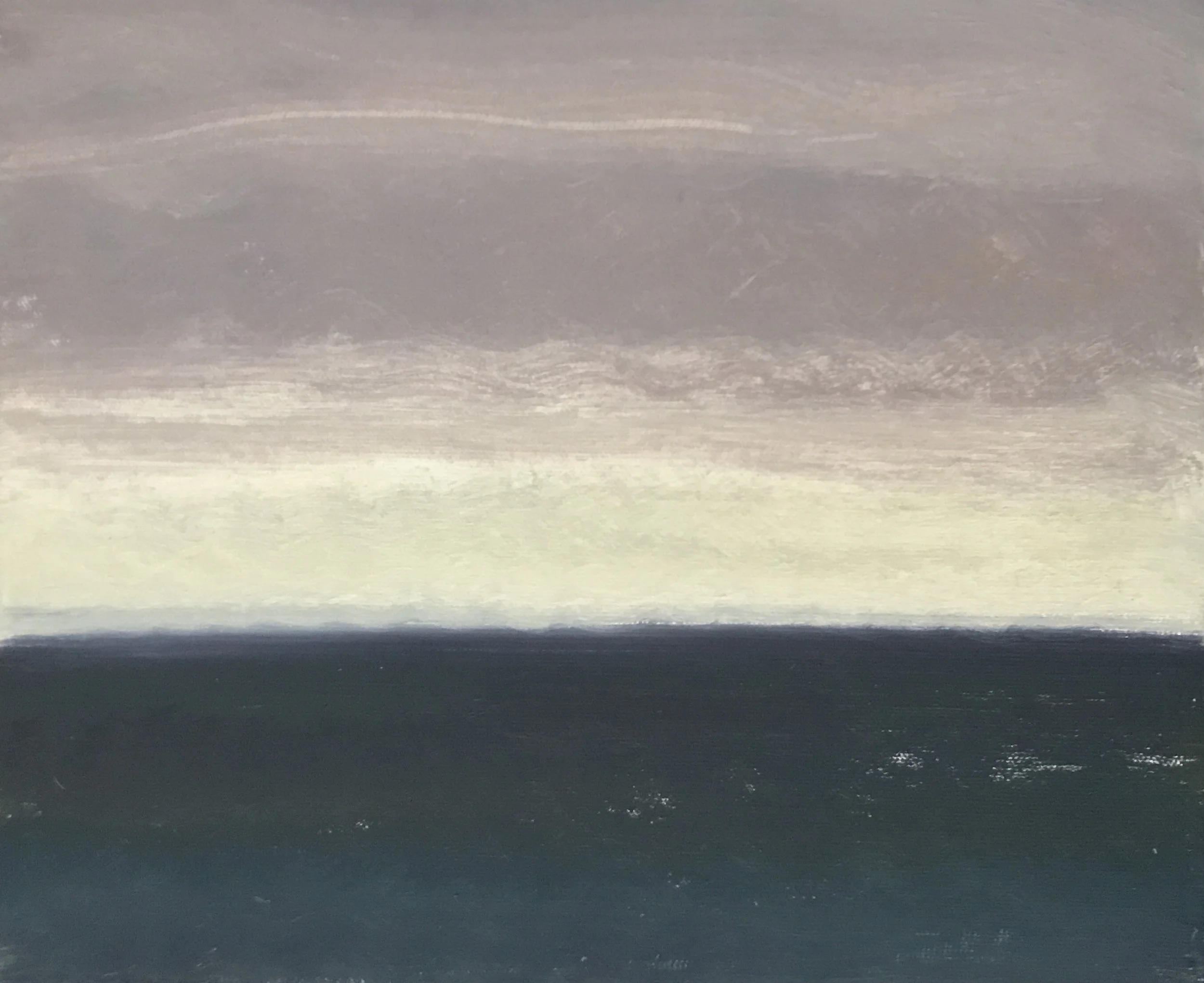 Evening Prayer Brunswick Heads, #2, 4 January , 2022, oil on canvas board, 30 X 25 cm