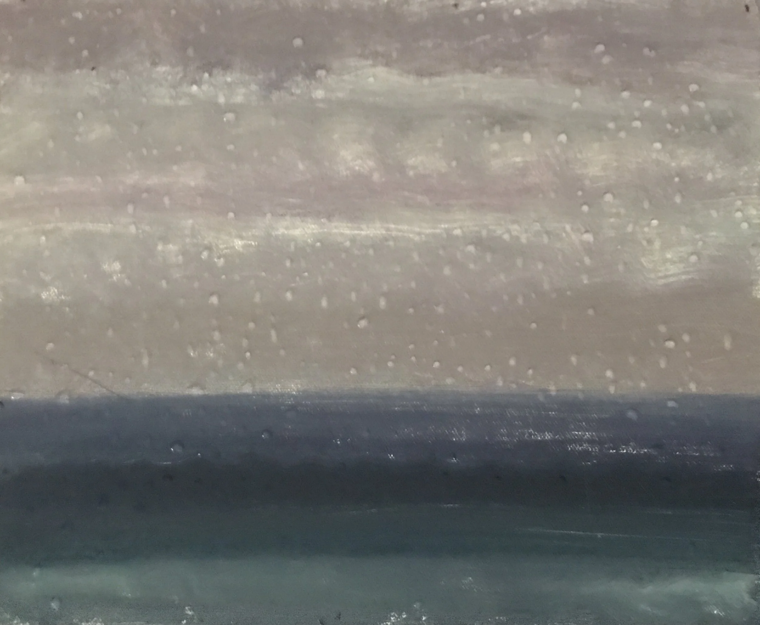 Evening Prayer Brunswick Heads,  #2, 25 January, 2022, oil on canvas board, 30 X 25 cm