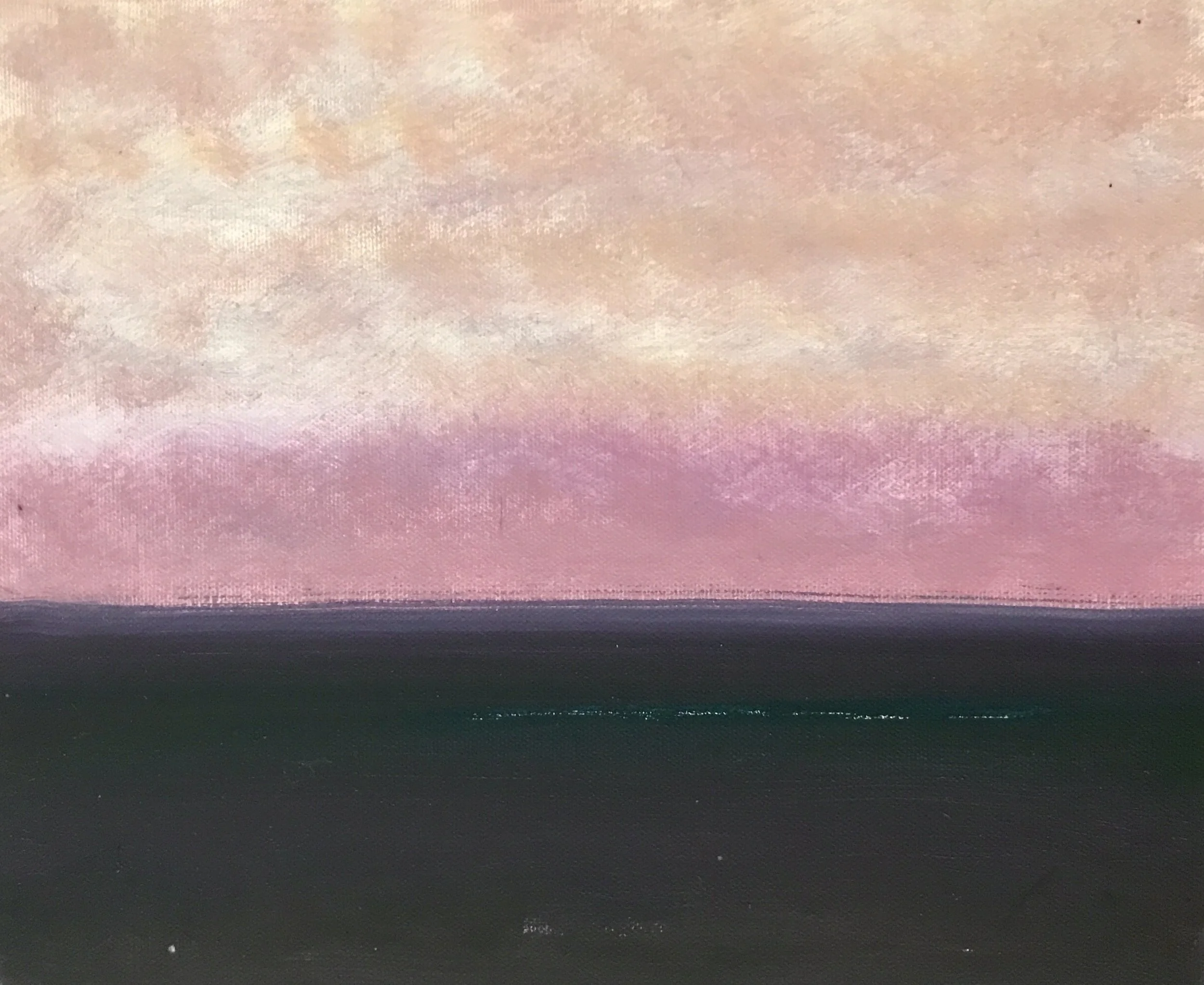 Evening Prayer Brunswick Heads, 23, March, 2022, oil on canvas board, 30 X 25 cm