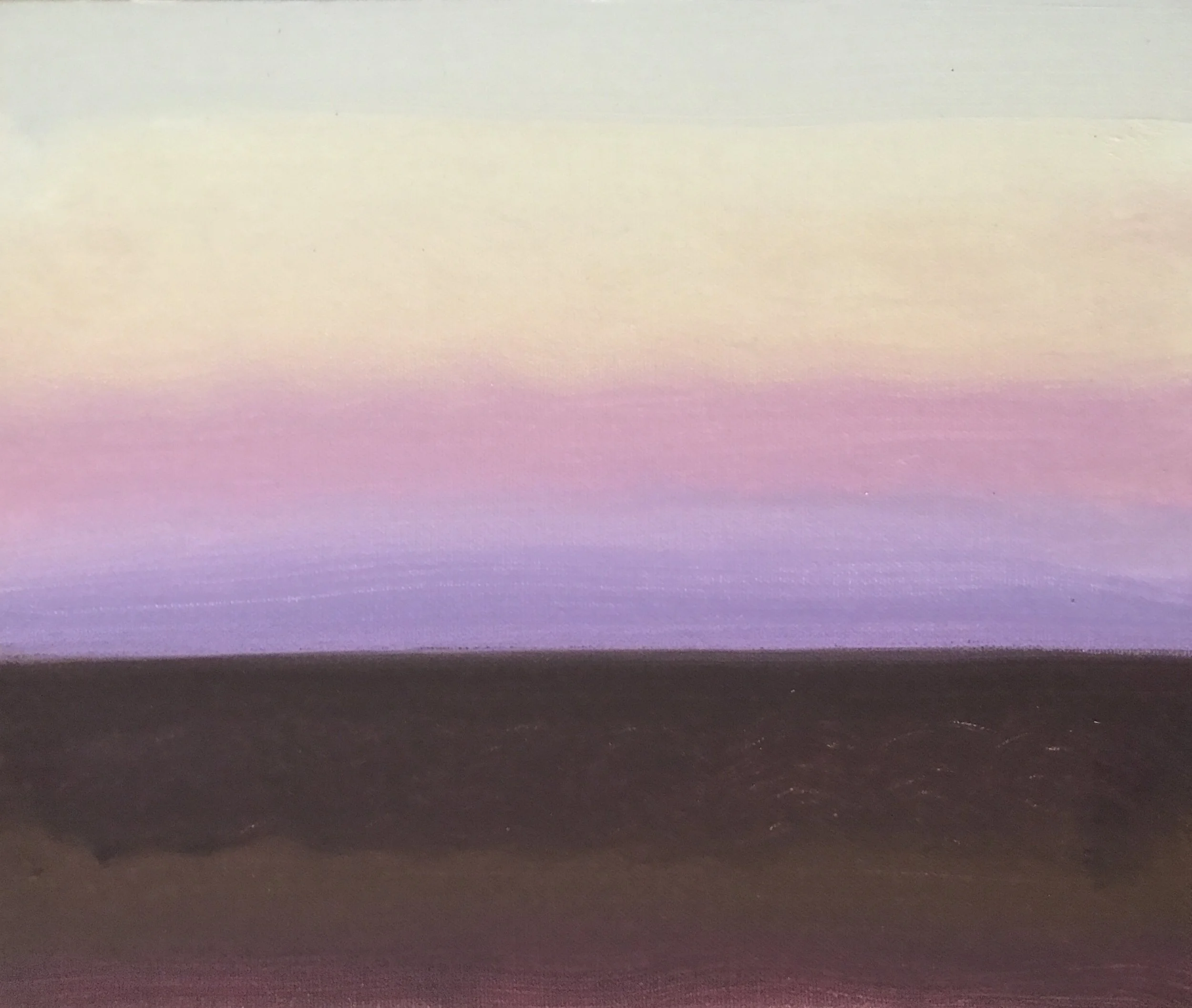 Evening Prayer Brunswick Heads, #2, 1 March , 2022, oil on canvas board, 30 X 25 cm