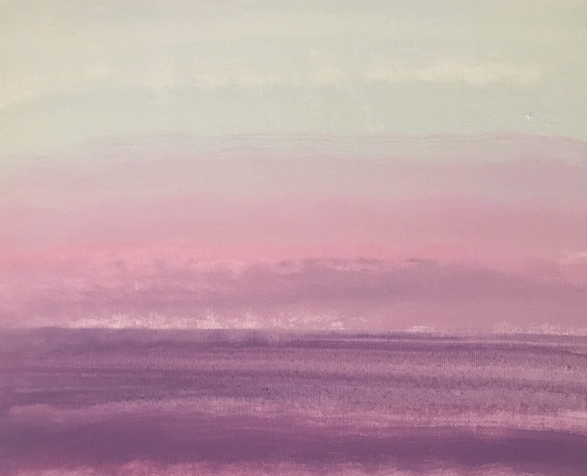 Evening Prayer Brunswick Heads, #2, 4 May, 2022, oil on canvas board, 30 X 25 cm