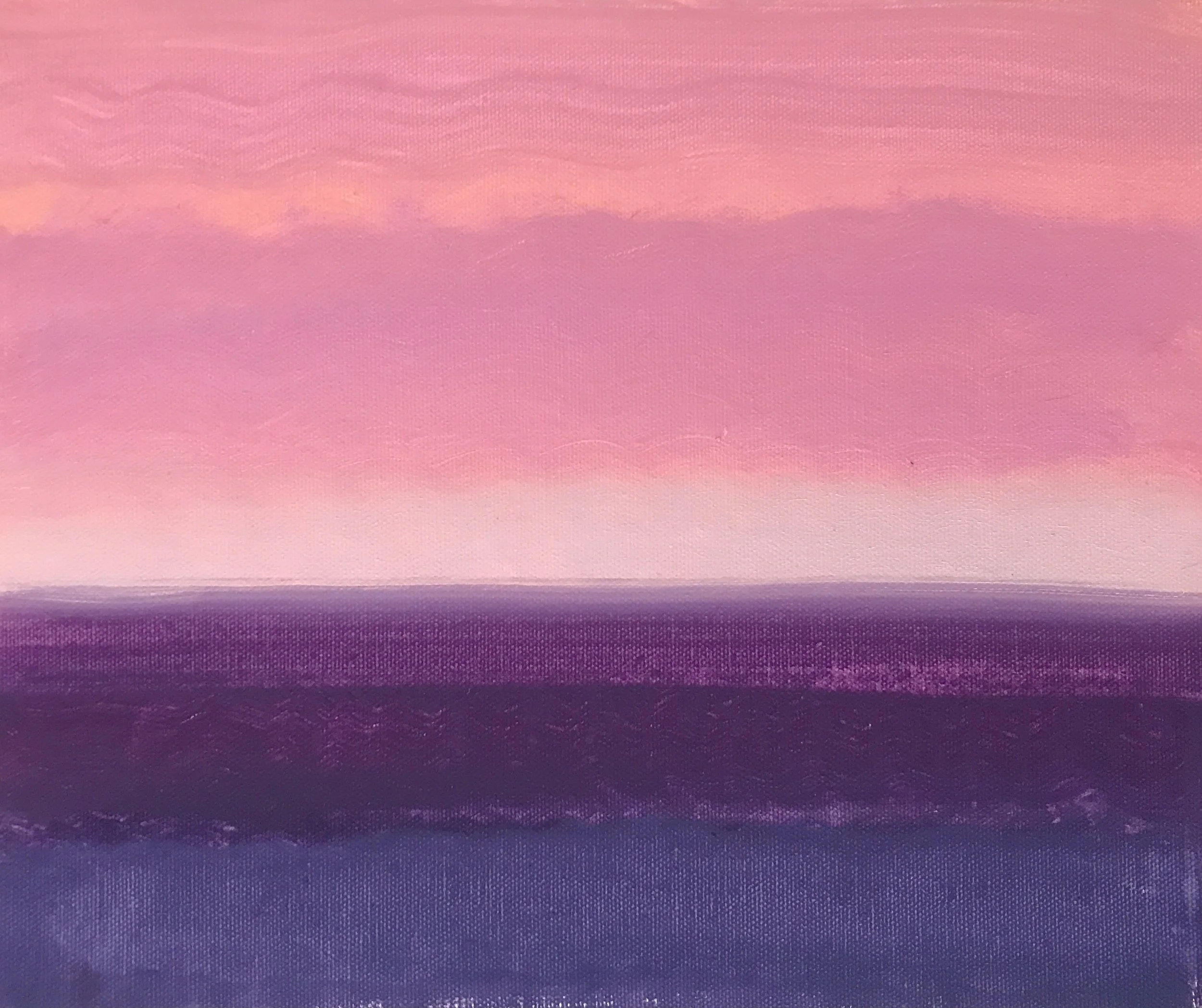 Evening Prayer Brunswick Heads, 18 June, 2022, oil on canvas board, 30 X 25 cm