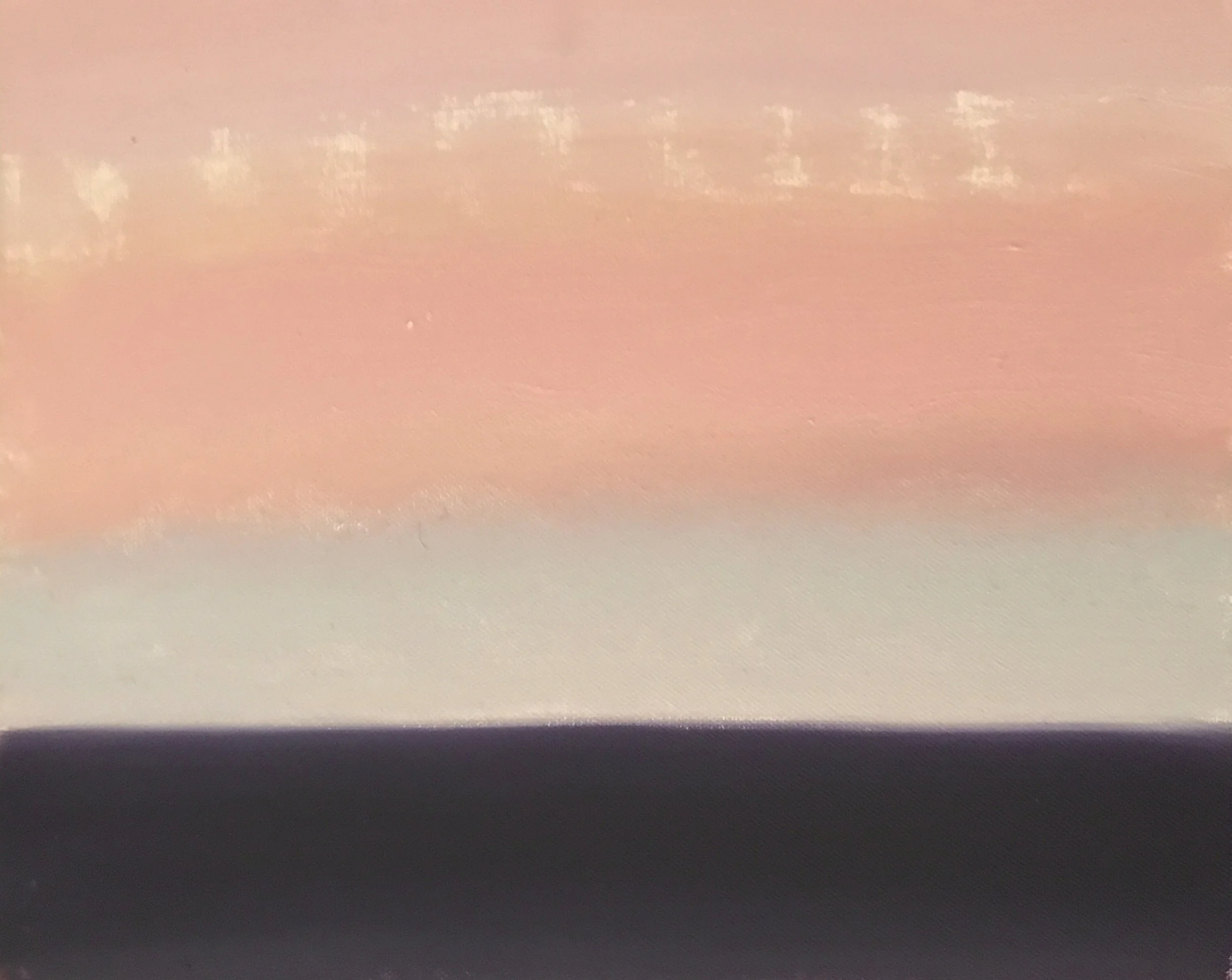 Evening Prayer Brunswick Heads, #2 15 July,, 2022, oil on canvas board, 30 X 25 cm