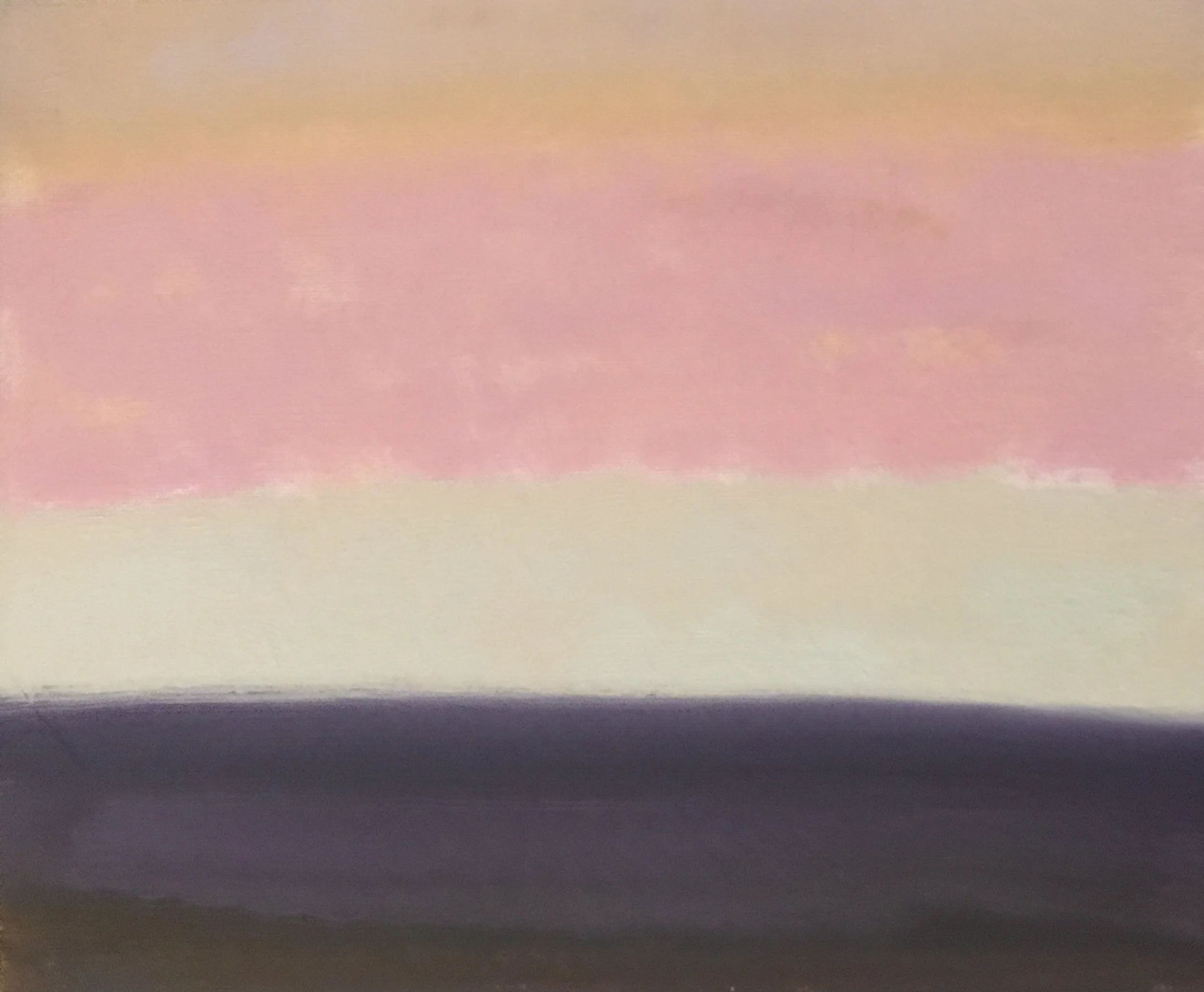 Evening Prayer Brunswick Heads, 27 August, 2022, oil on canvas board, 30 X 25 cm