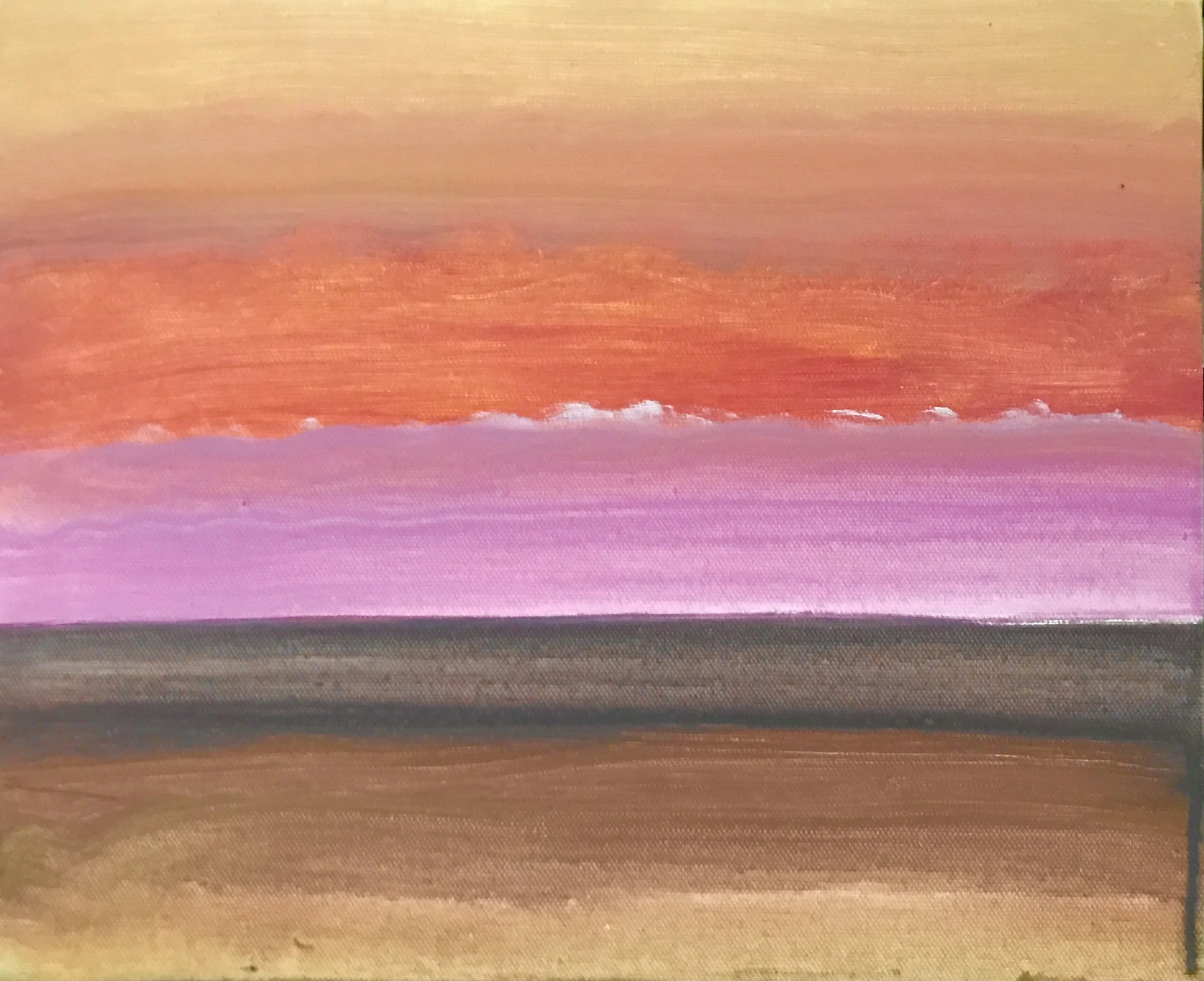 ening Prayer Brunswick Heads, 15 November  2022, oil on canvas board, 30 X 25 cm