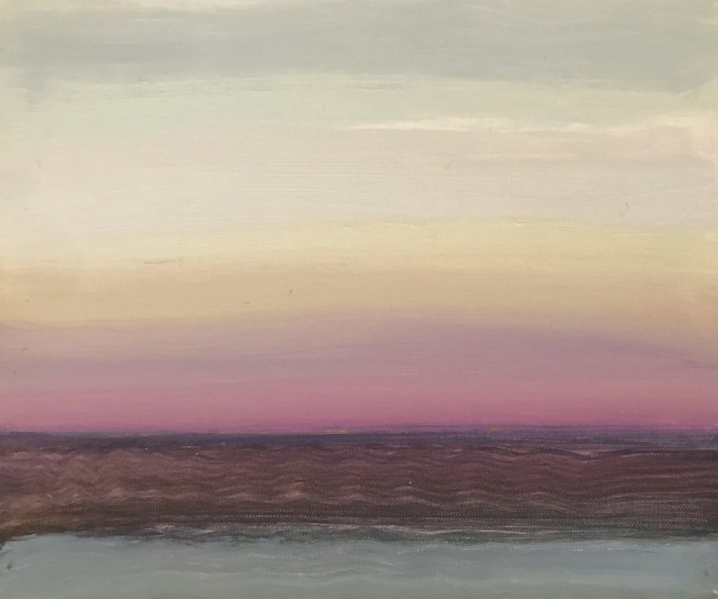 ening Prayer Brunswick Heads, 23 November , 2022, oil on canvas board, 30 X 25 cm