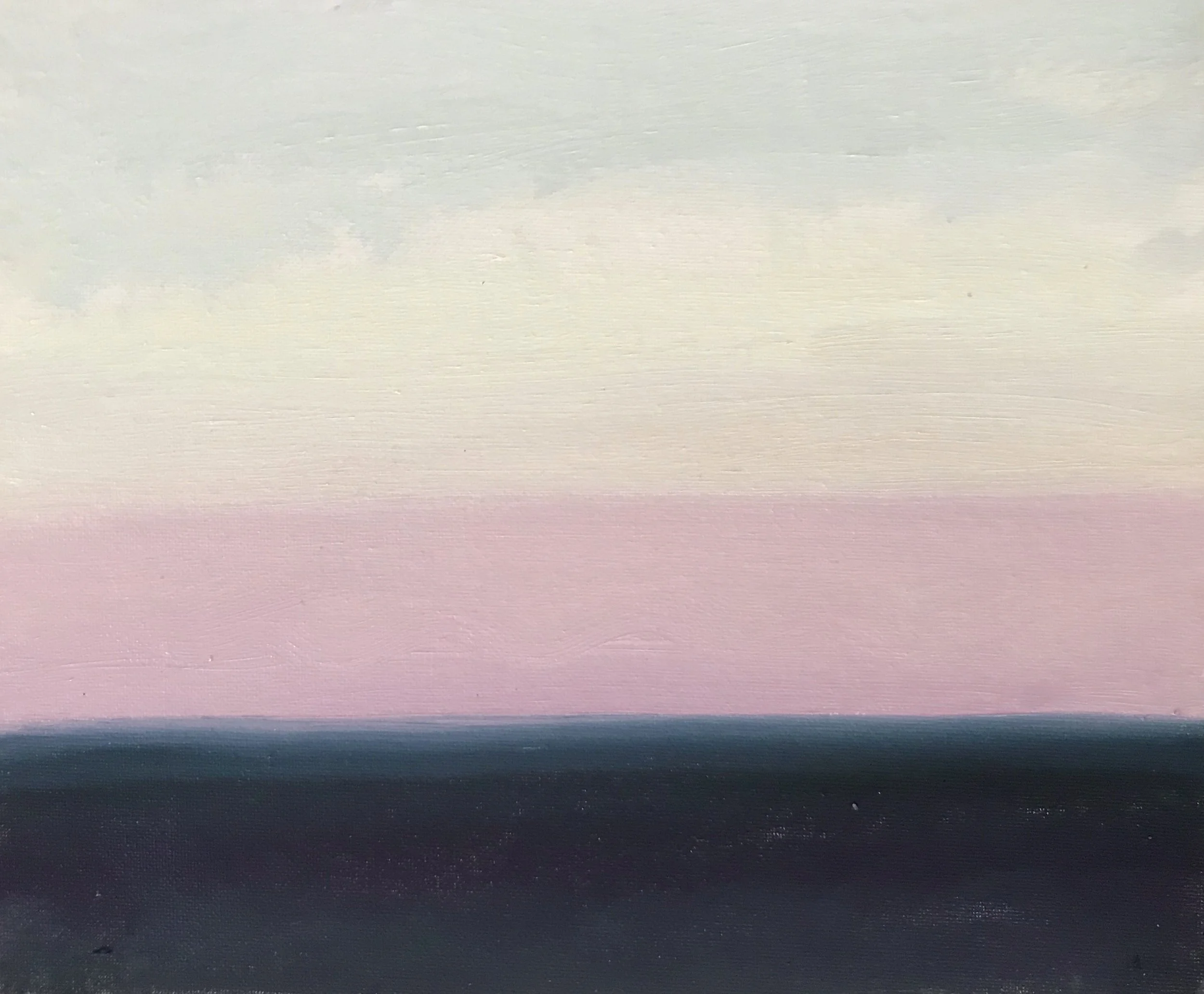 Evening Prayer Brunswick Heads, #2  26 January 2020, oil on canvas board, 30 X 25 cm