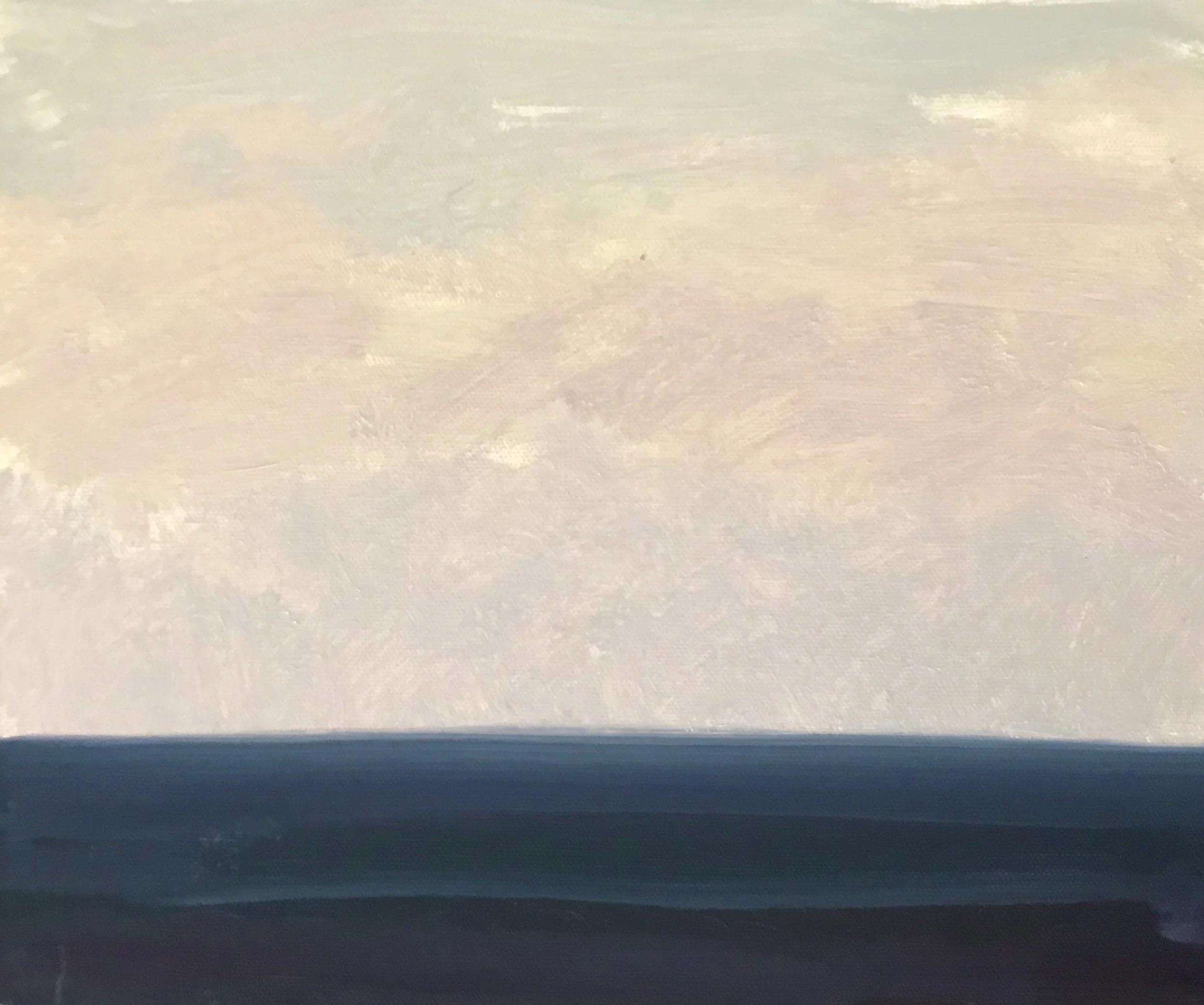 Evening Prayer Brunswick Heads, #4  26 January 2020, oil on canvas board, 30 X 25  cm