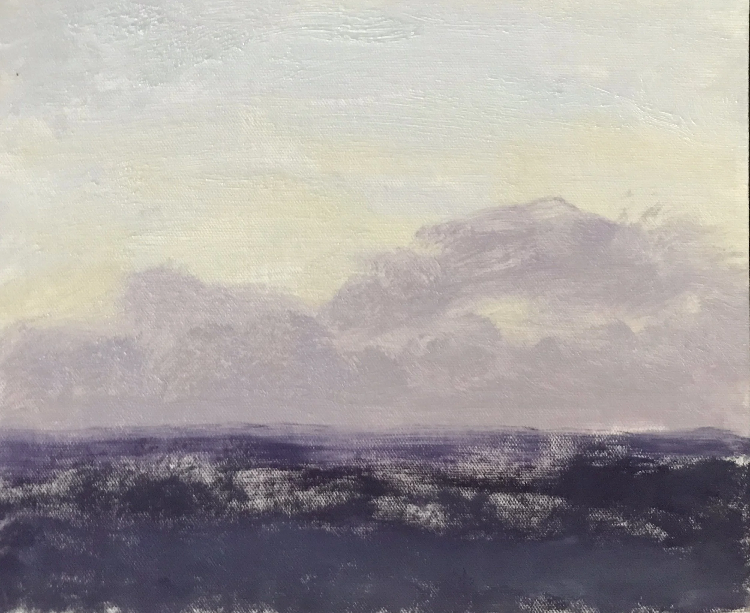 Evening Prayer Brunswick Heads, #2  27 January 2020, oil on canvas board, 30 X 25 cm