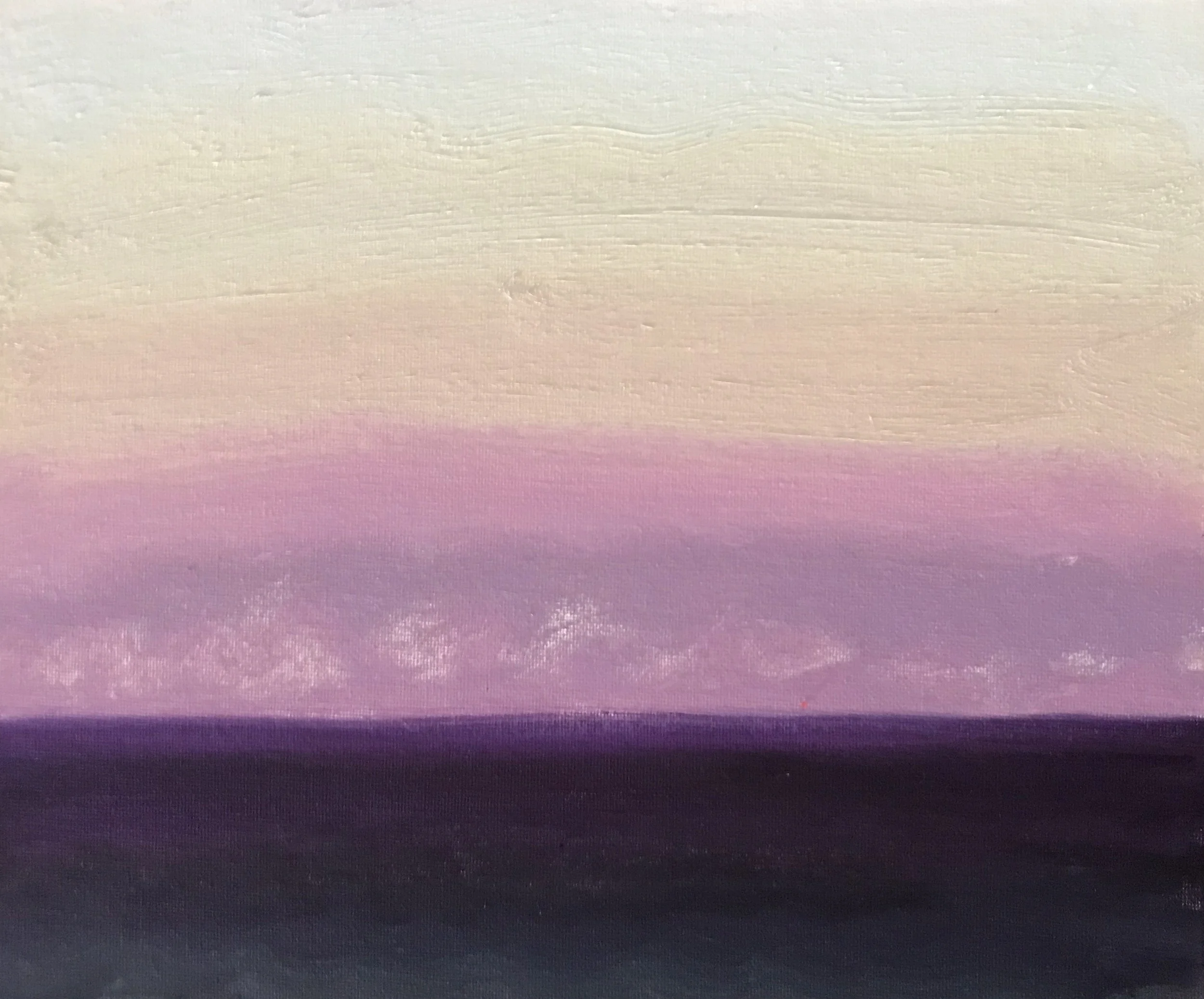 Evening Prayer Brunswick Heads,  #3  29 January 2020, oil on canvas board, 30 X 25 cm