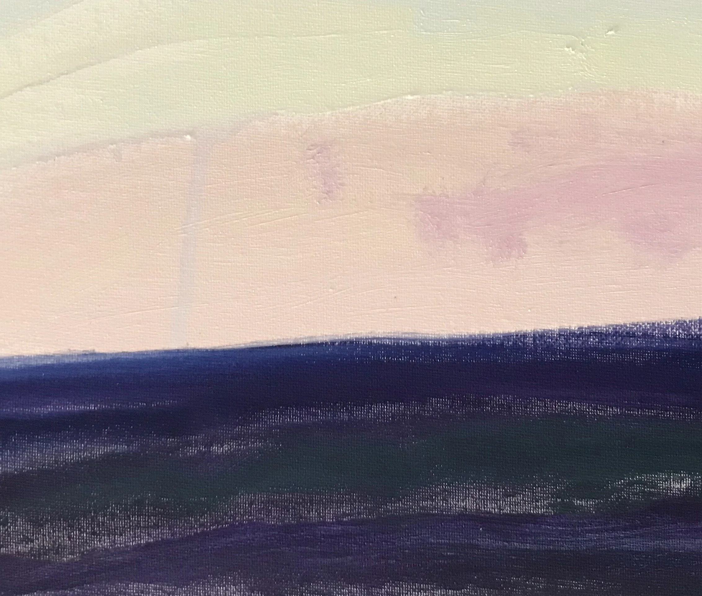 Evening Prayer Brunswick Heads,  #4  29 January 2020, oil on canvas board, 25 X 20 cm