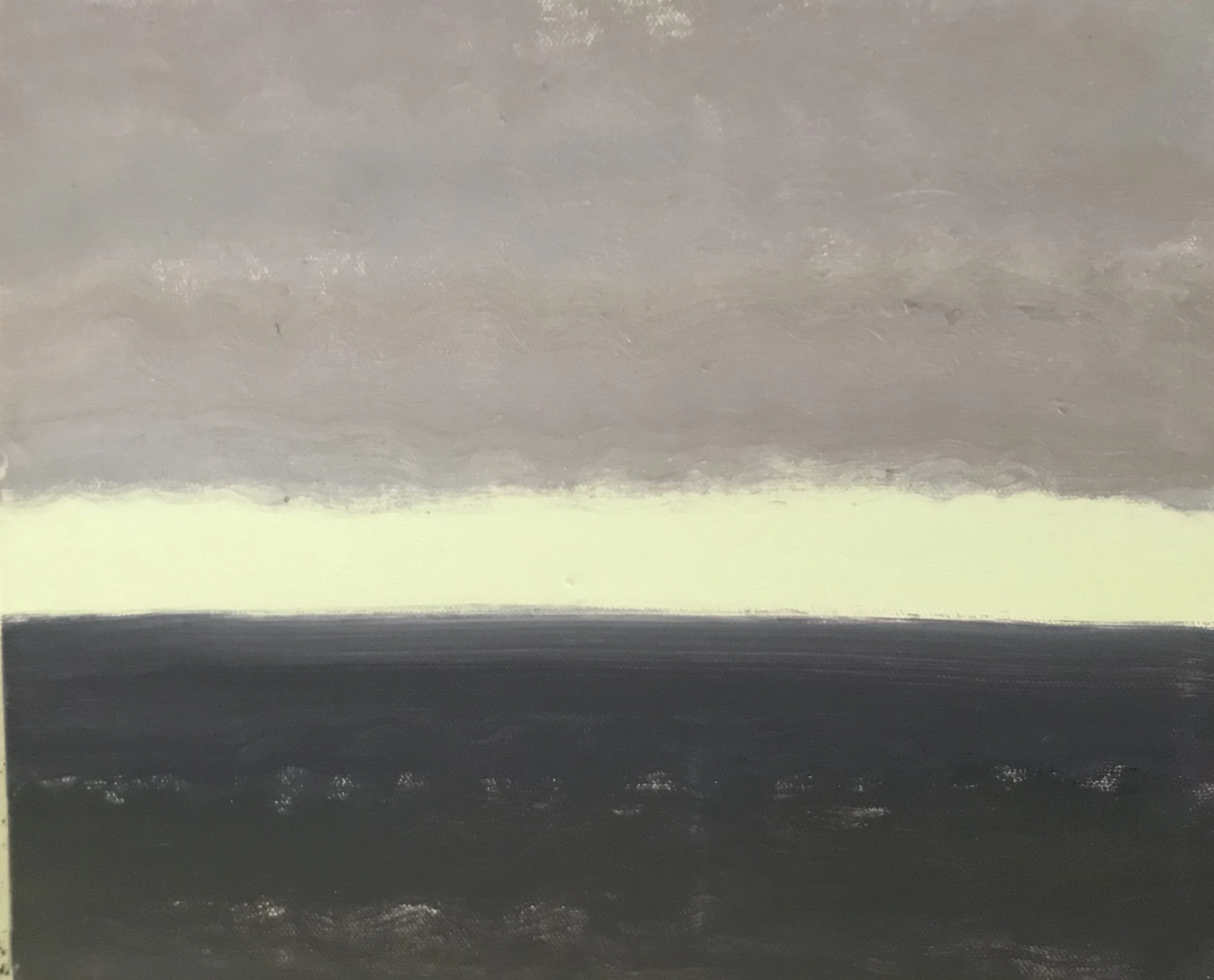 Evening Prayer Brunswick Heads, #2  14 February 2020, oil on canvas board, 30 X 25 cm