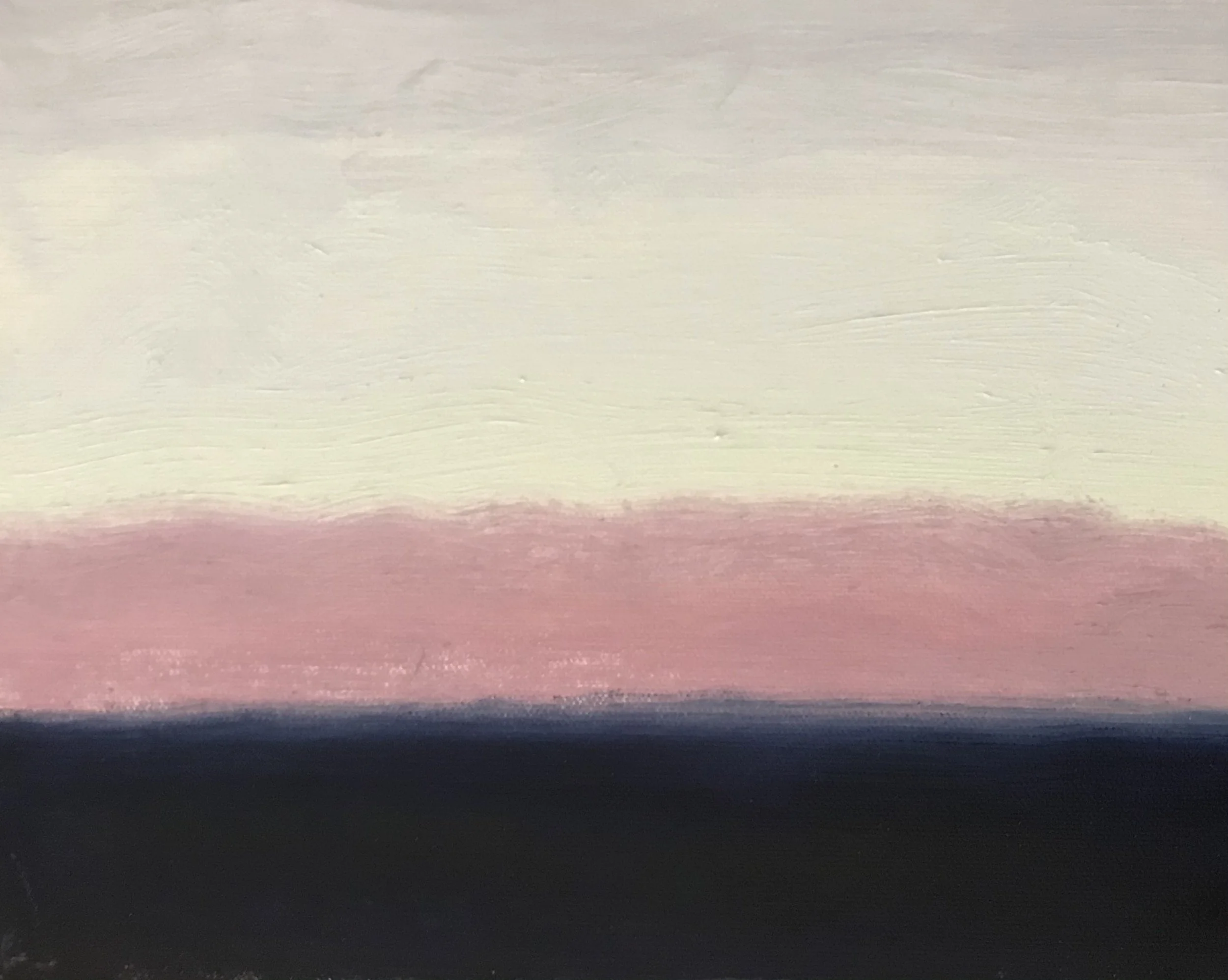 Evening Prayer Brunswick Heads, 1 September 2021, oil on canvas board, 30 X 25 cm