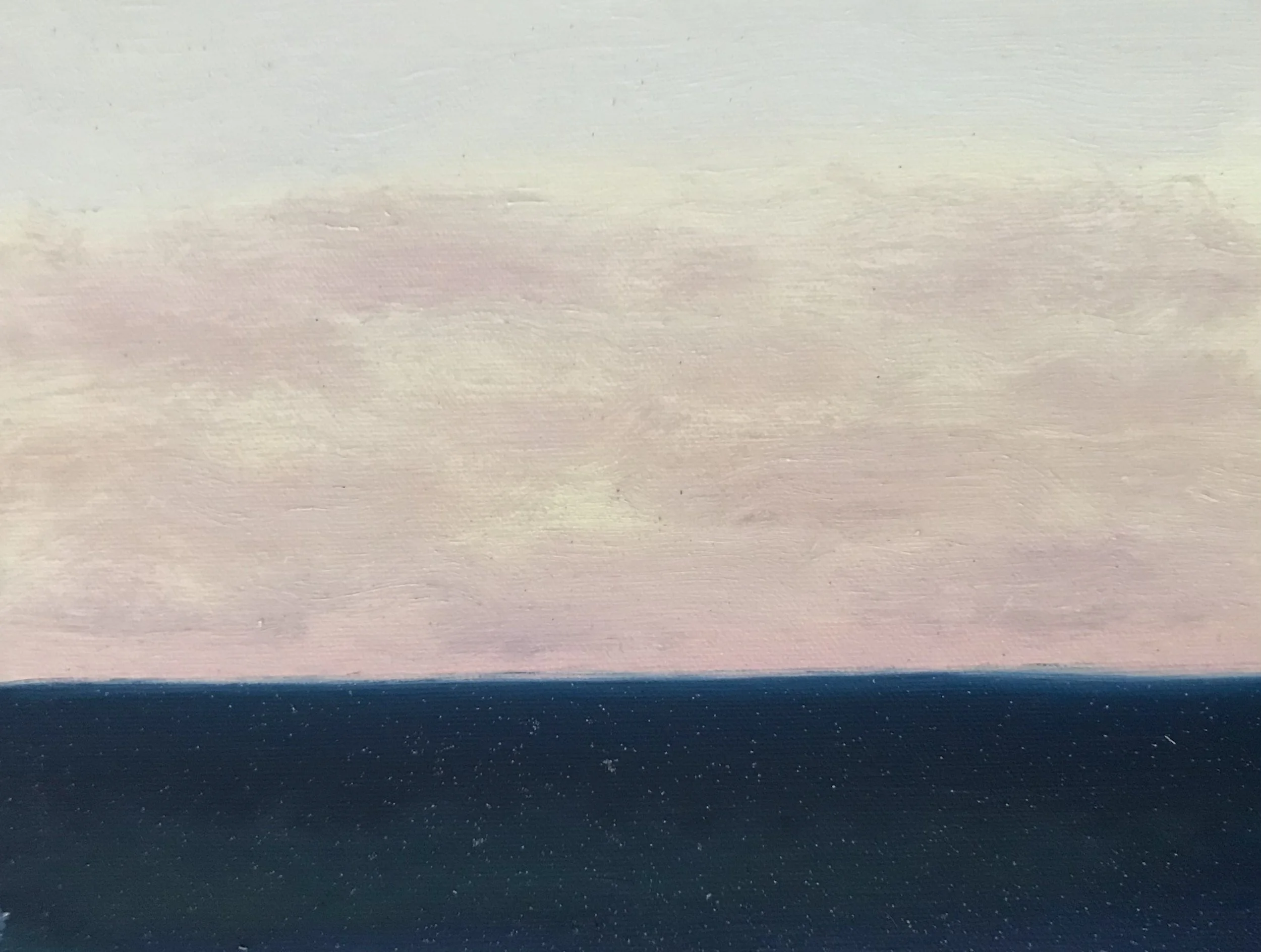 Evening Prayer Brunswick Heads, #3 28 January 2021, oil on canvas board, 30 X 25 cm