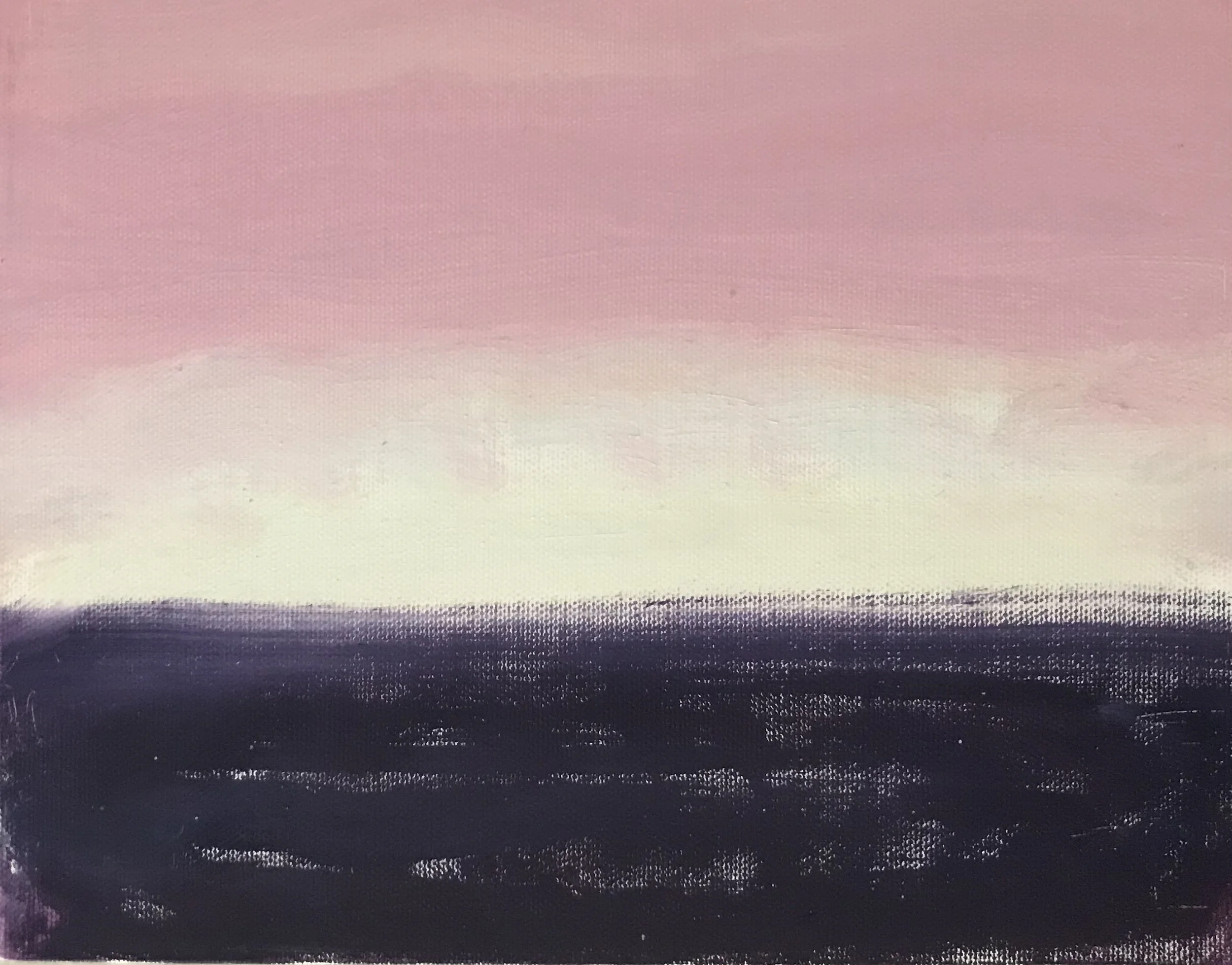 Evening Prayer Brunswick Heads, 20 January 2021, oil on canvas board, 30 X 25 cm