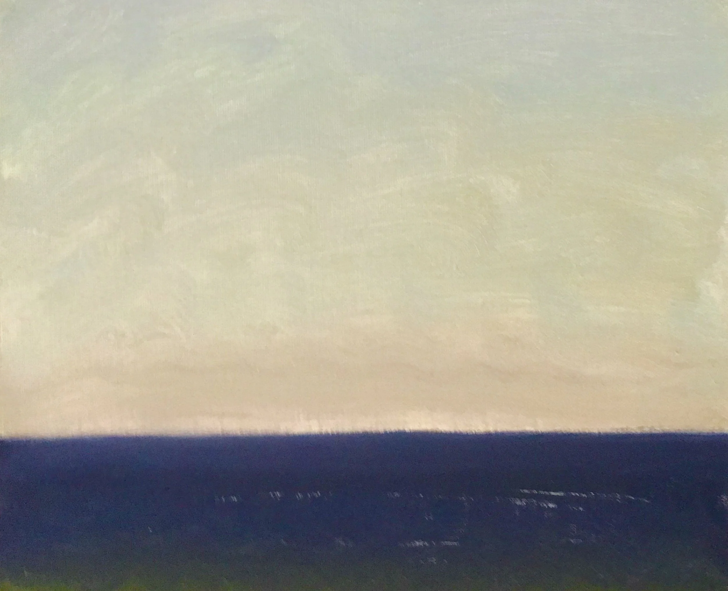 Evening Prayer Brunswick Heads, 21  March 2020, oil on canvas board, 30 X 25 cm
