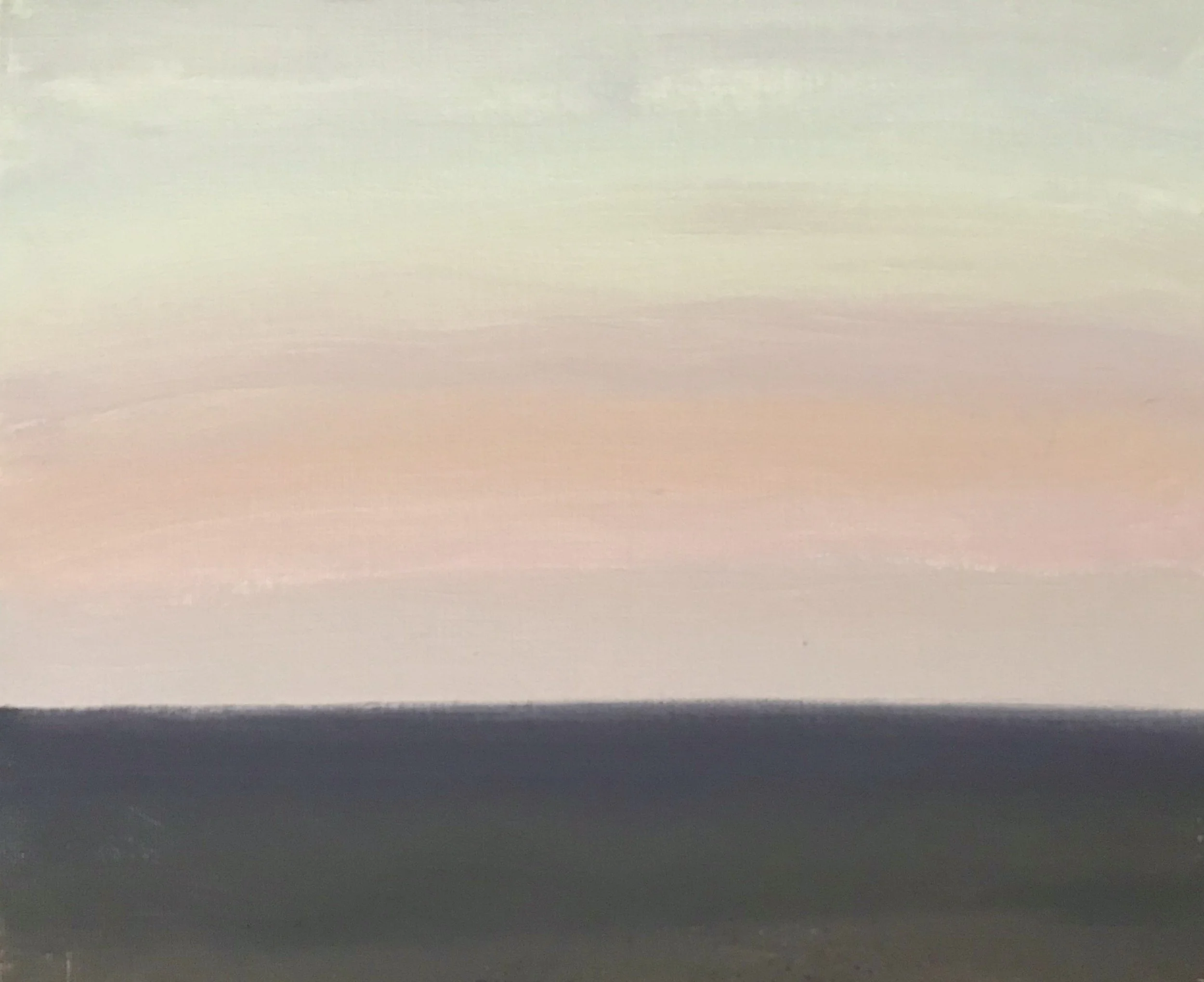 Evening Prayer Brunswick Heads, #2  21 March 2020, oil on canvas board, 30 X 25 cm