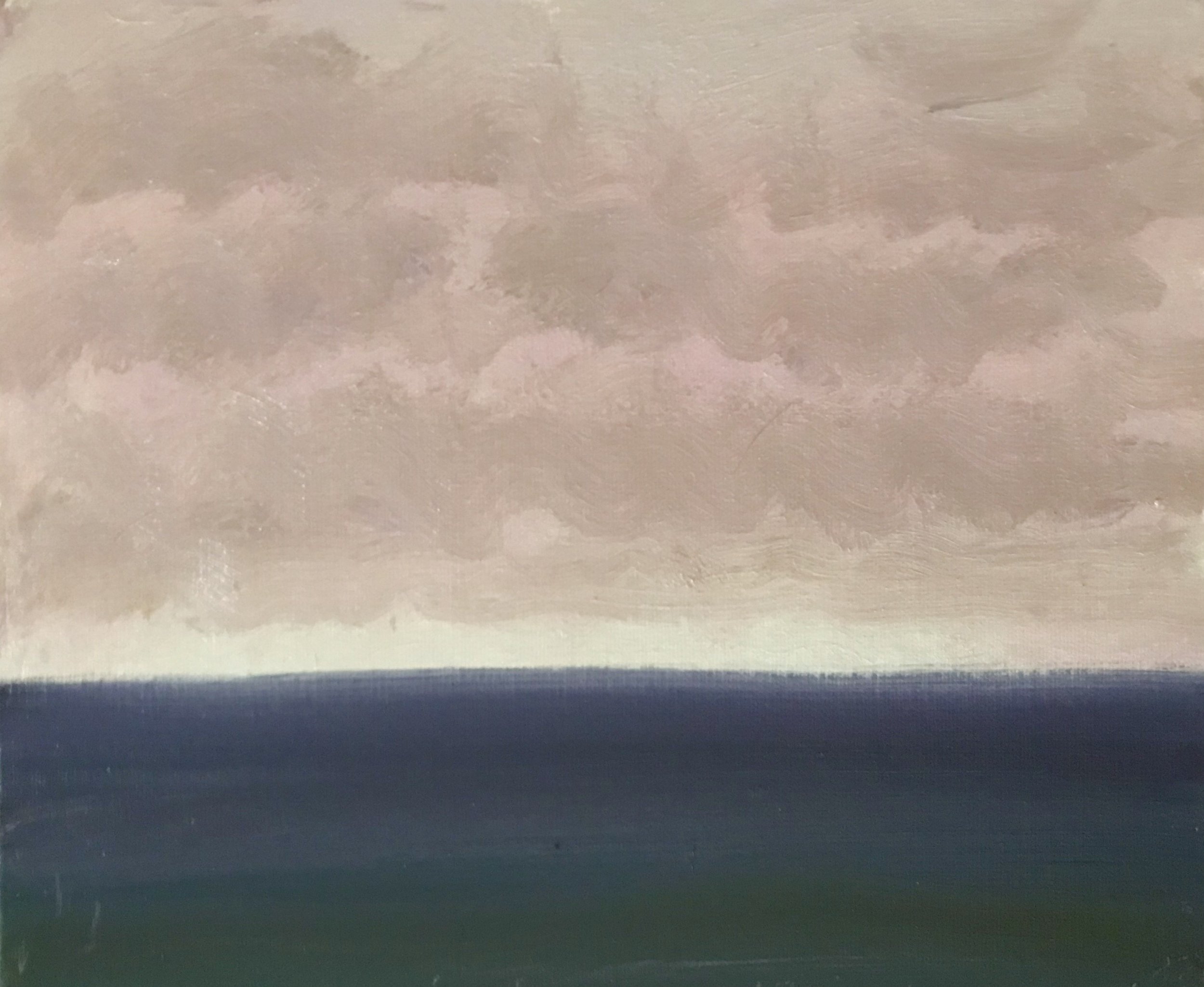 Evening Prayer Brunswick Heads, #2  29 March 2020, oil on canvas board, 30 X 25 cm