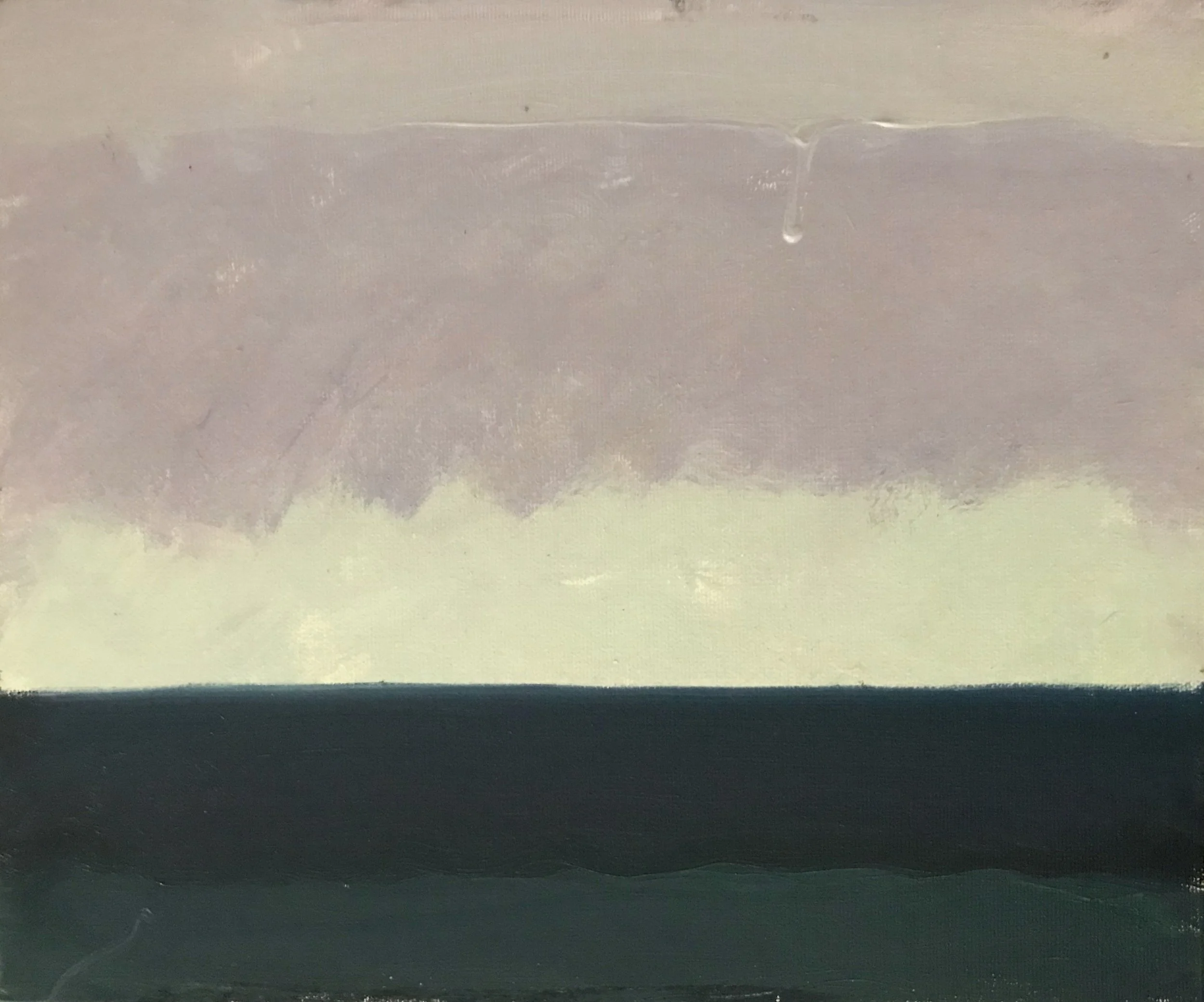 Evening Prayer Brunswick Heads, 1 April 2020, oil on canvas board, 30 X 25 cm