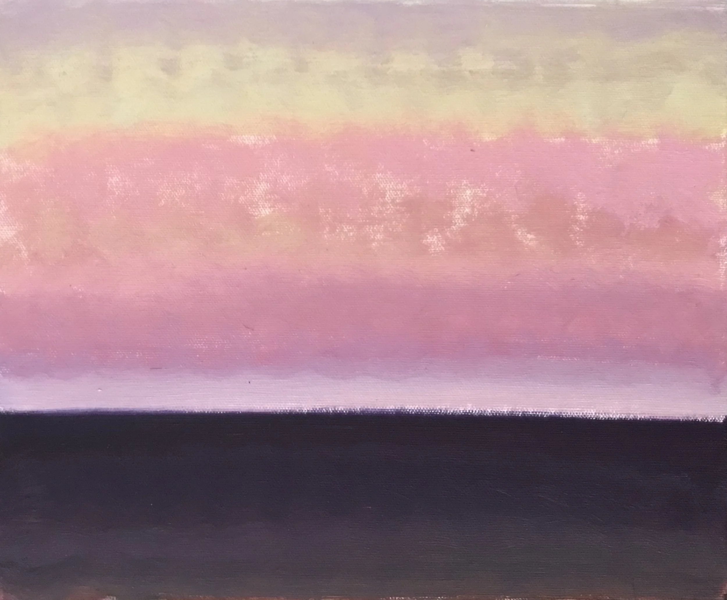 Evening Prayer Brunswick heads, 15 April 2020, oil on canvas board, 30 X 25 cm