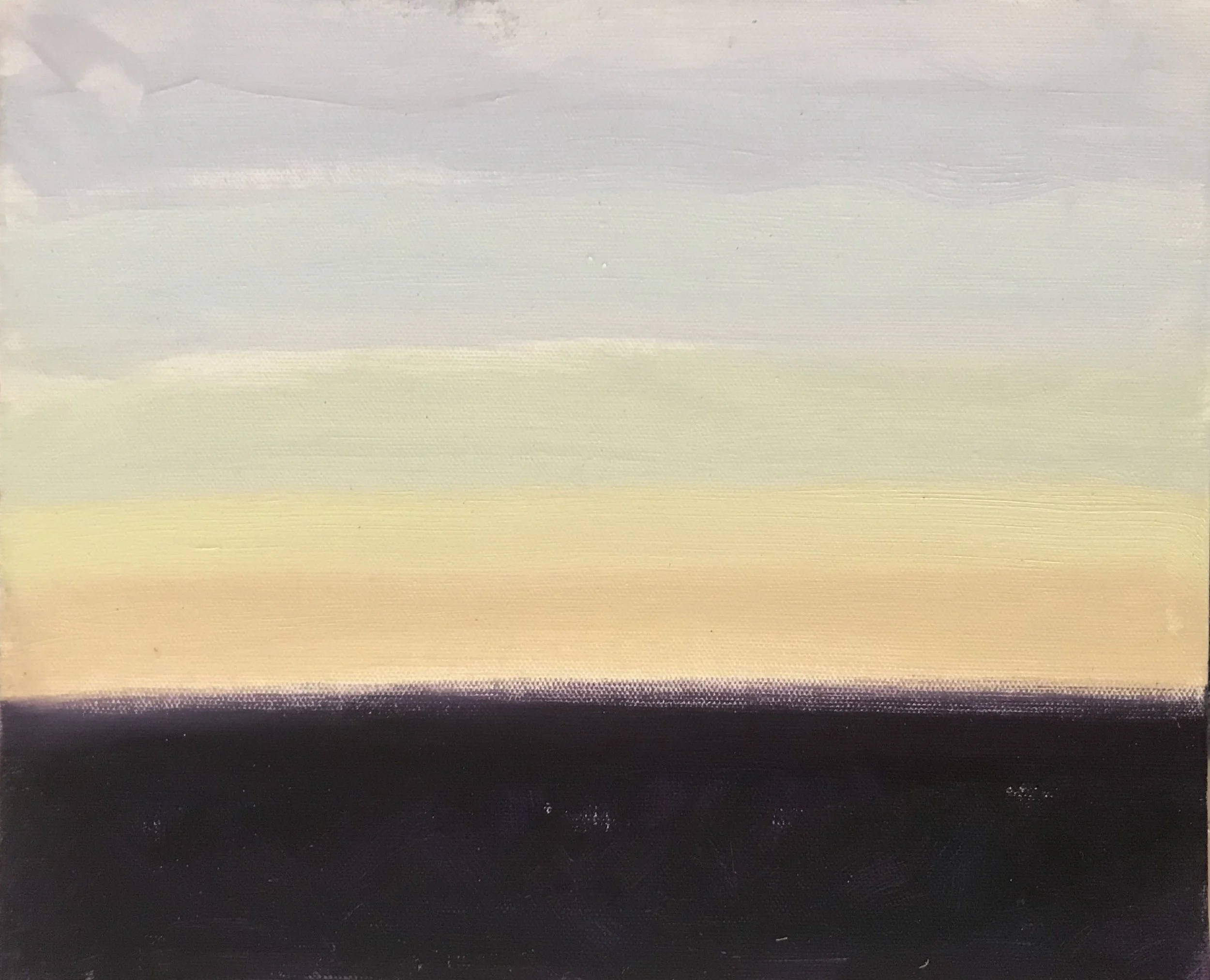 Evening Prayer Brunswick heads, 20 April 2020, oil on canvas board, 30 X 25 cm