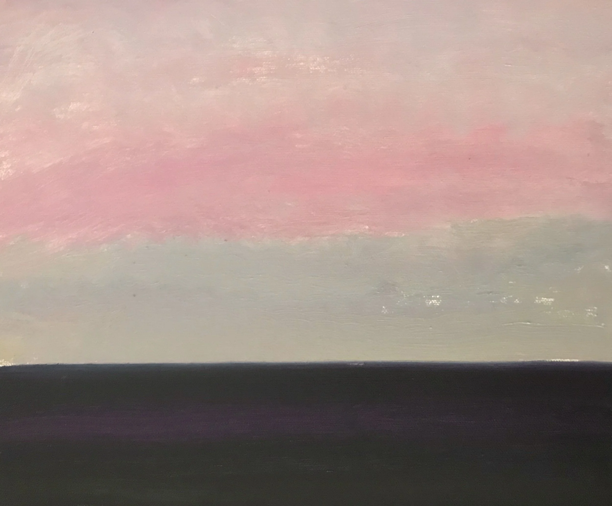 Evening Prayer Brunswick Heads,  #2 15  May  2020, oil on canvas board, 30 X 25 cm