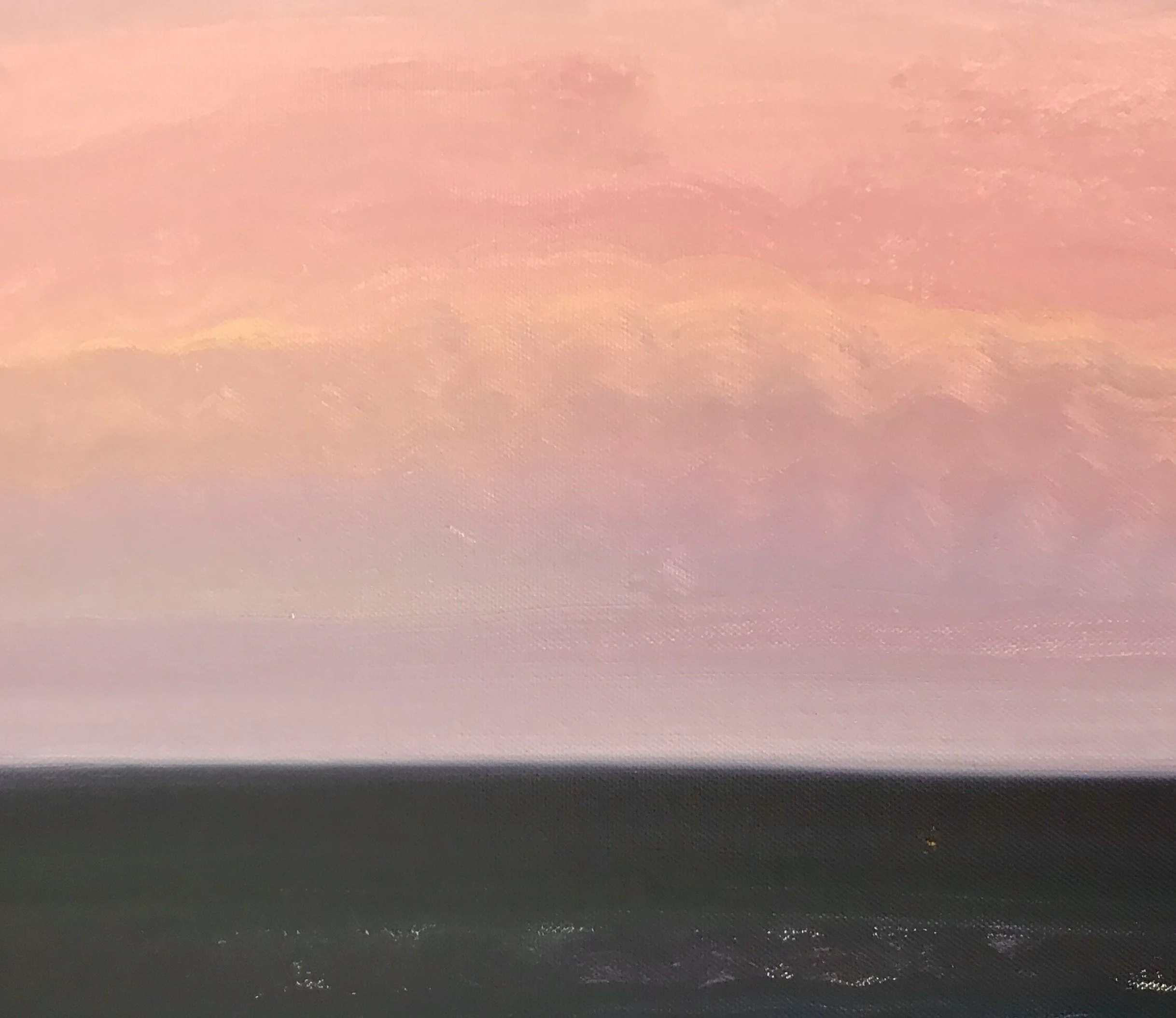 Evening Prayer Brunswick Heads,  28  May  2020, oil on canvas board, 30 X 25 cm