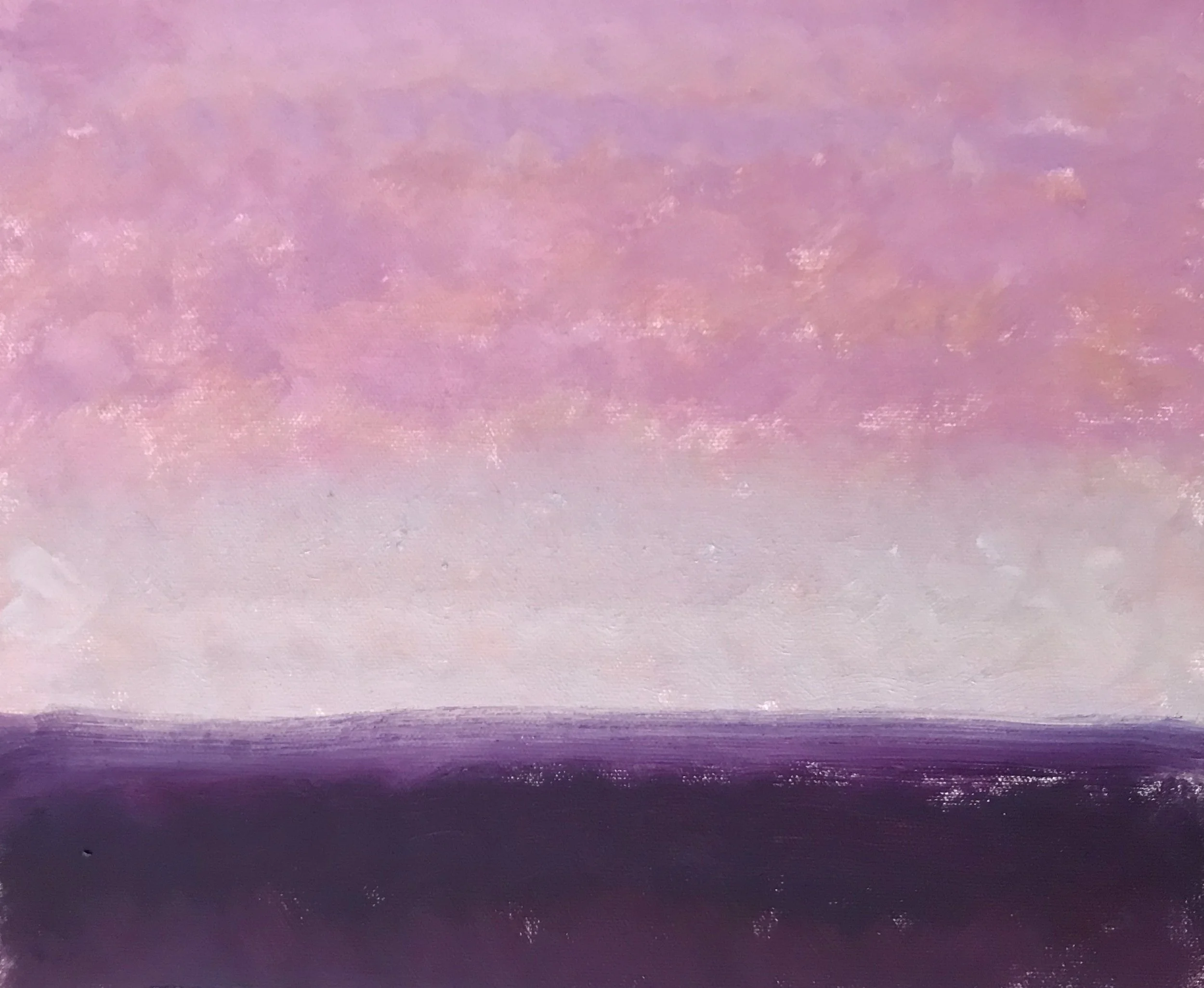 Evening Prayer Brunswick Heads, #3  2 May  2020, oil on canvas board, 30 X 25 cm