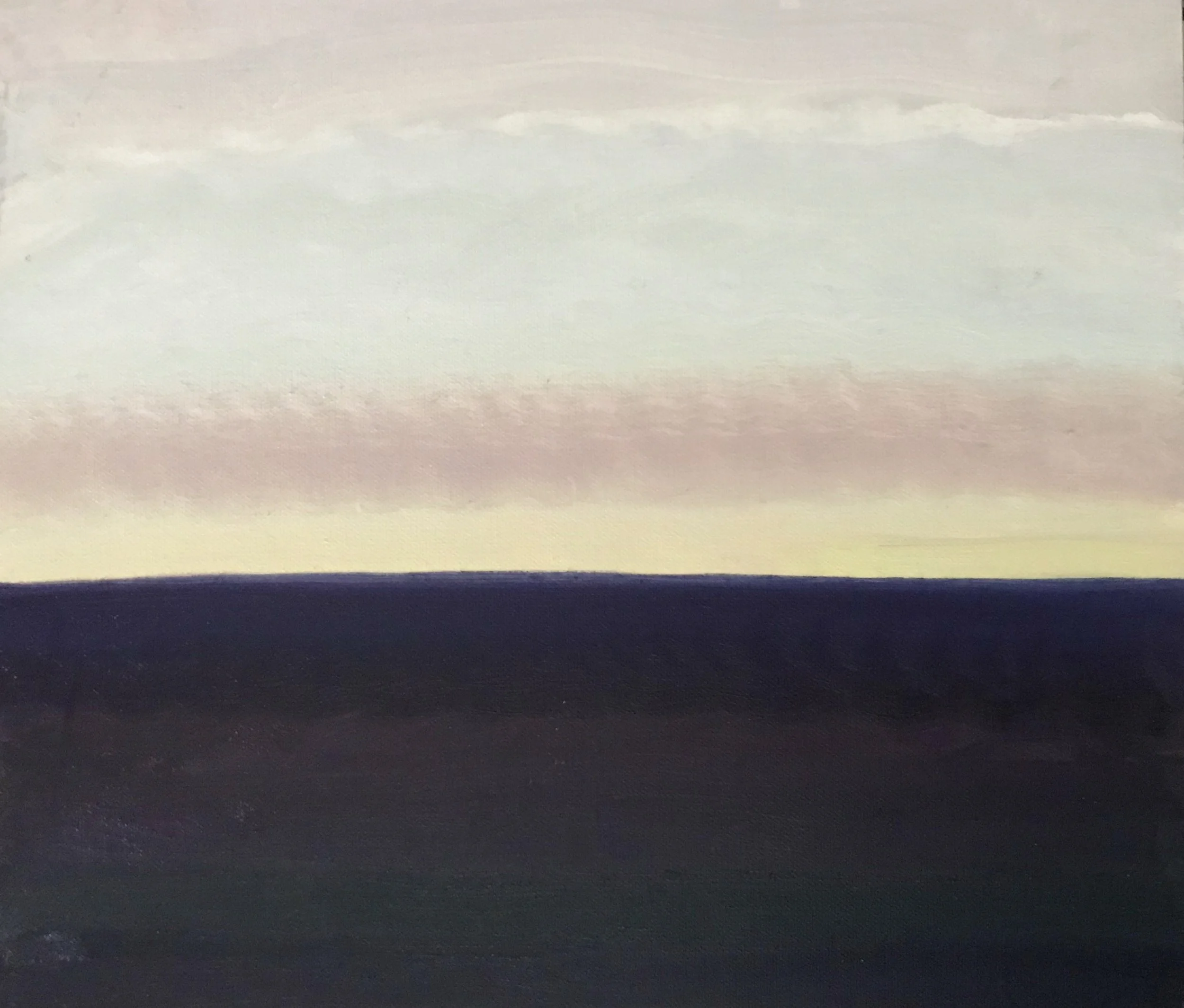 Evening Prayer Brunswick Heads, 8   May  2020, oil on canvas board, 30 X 25 cm