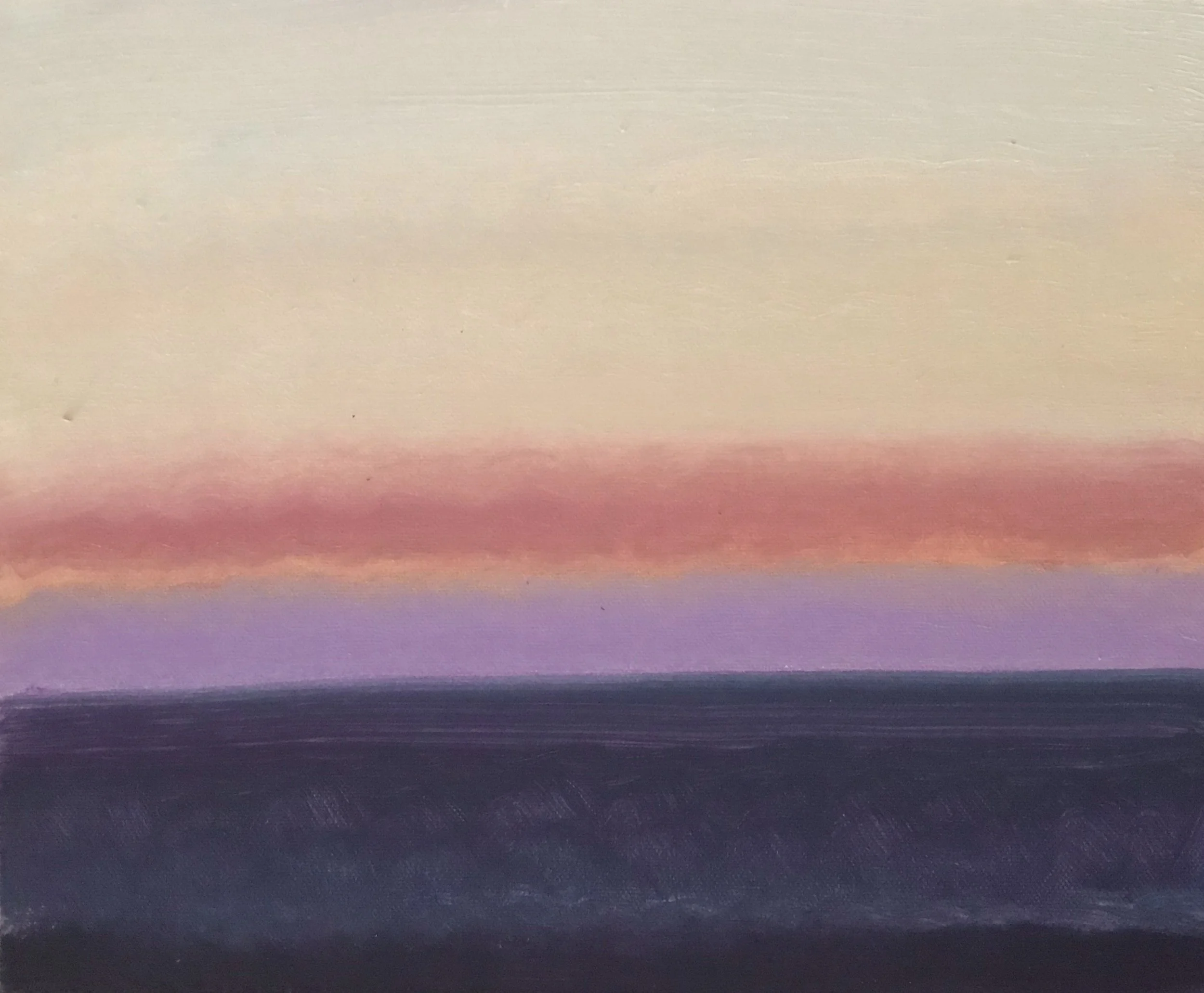 Evening Prayer Brunswick Heads,  7 June  2020, oil on canvas board, 30 X 25 cm