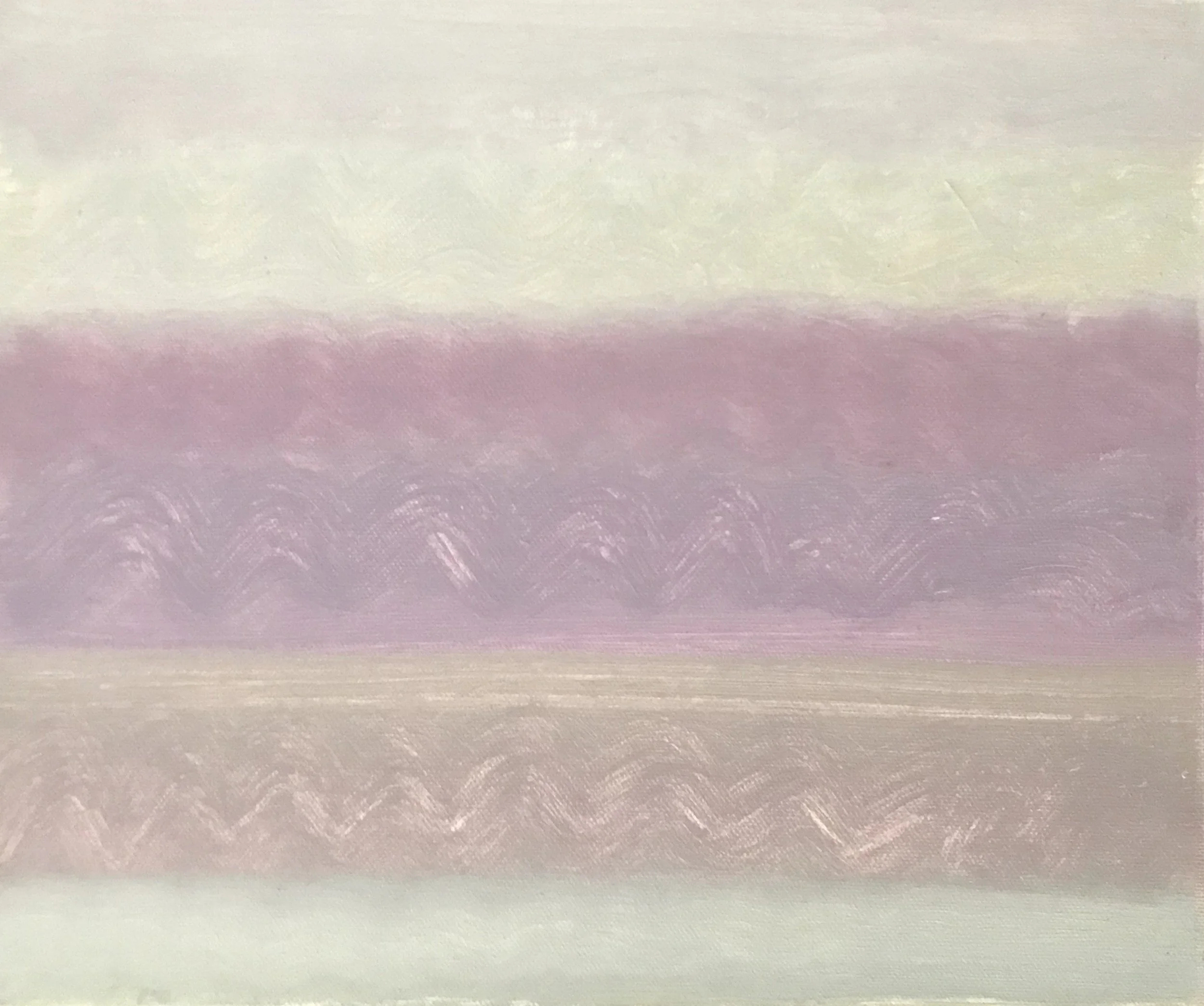 Evening Prayer Brunswick Heads,  #2  12 June  2020, oil on canvas board, 30 X 25 cm