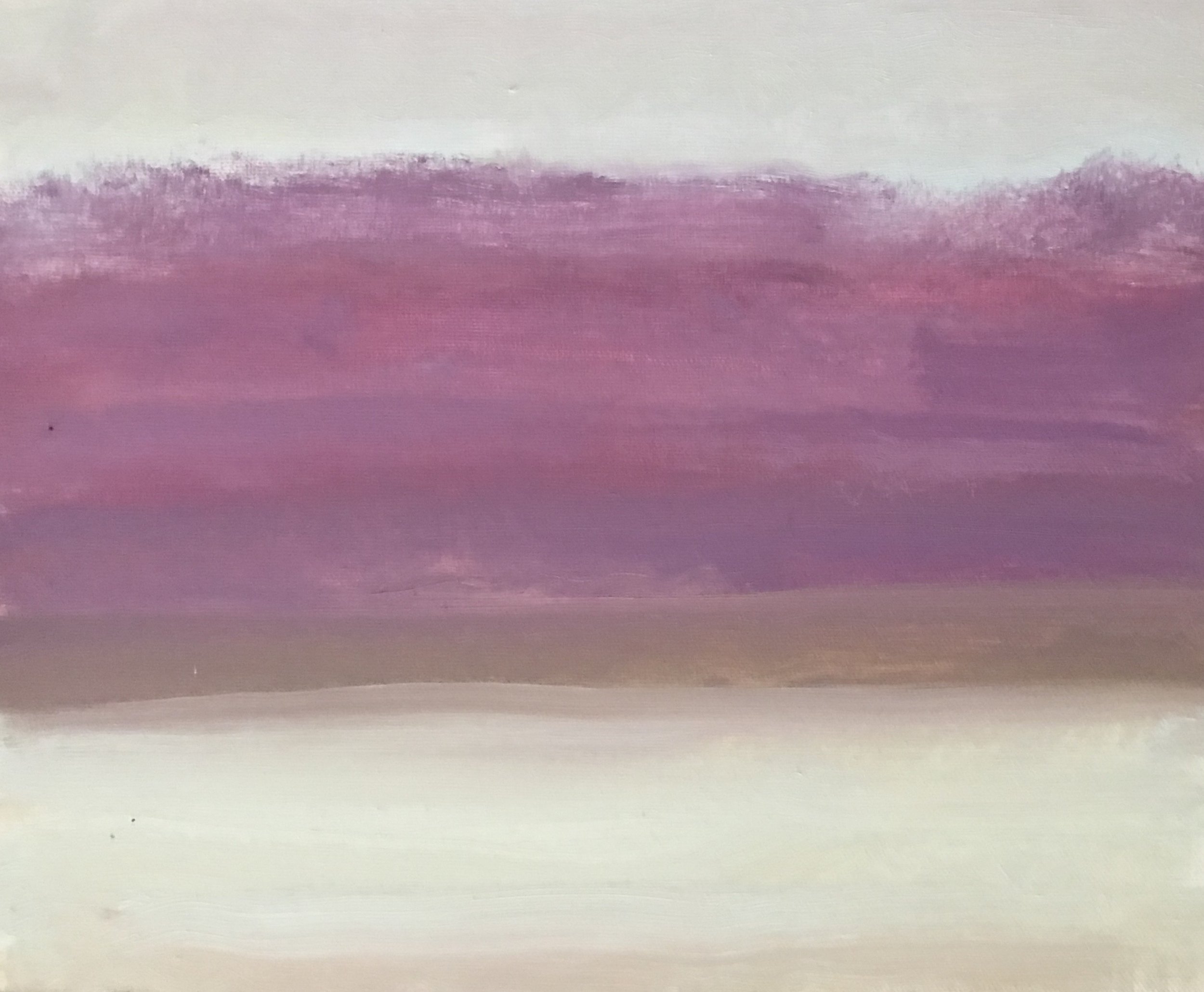 Evening Prayer Brunswick Heads, #2 15 June  2020, oil on canvas board, 30 X 25 cm