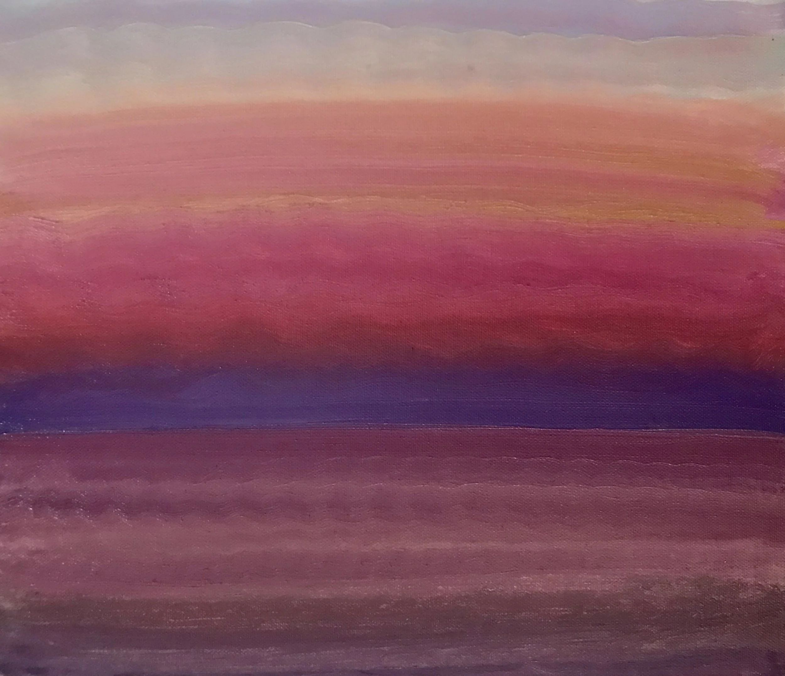 Evening Prayer Brunswick Heads,  25 June  2020, oil on canvas board, 30 X 25 cm