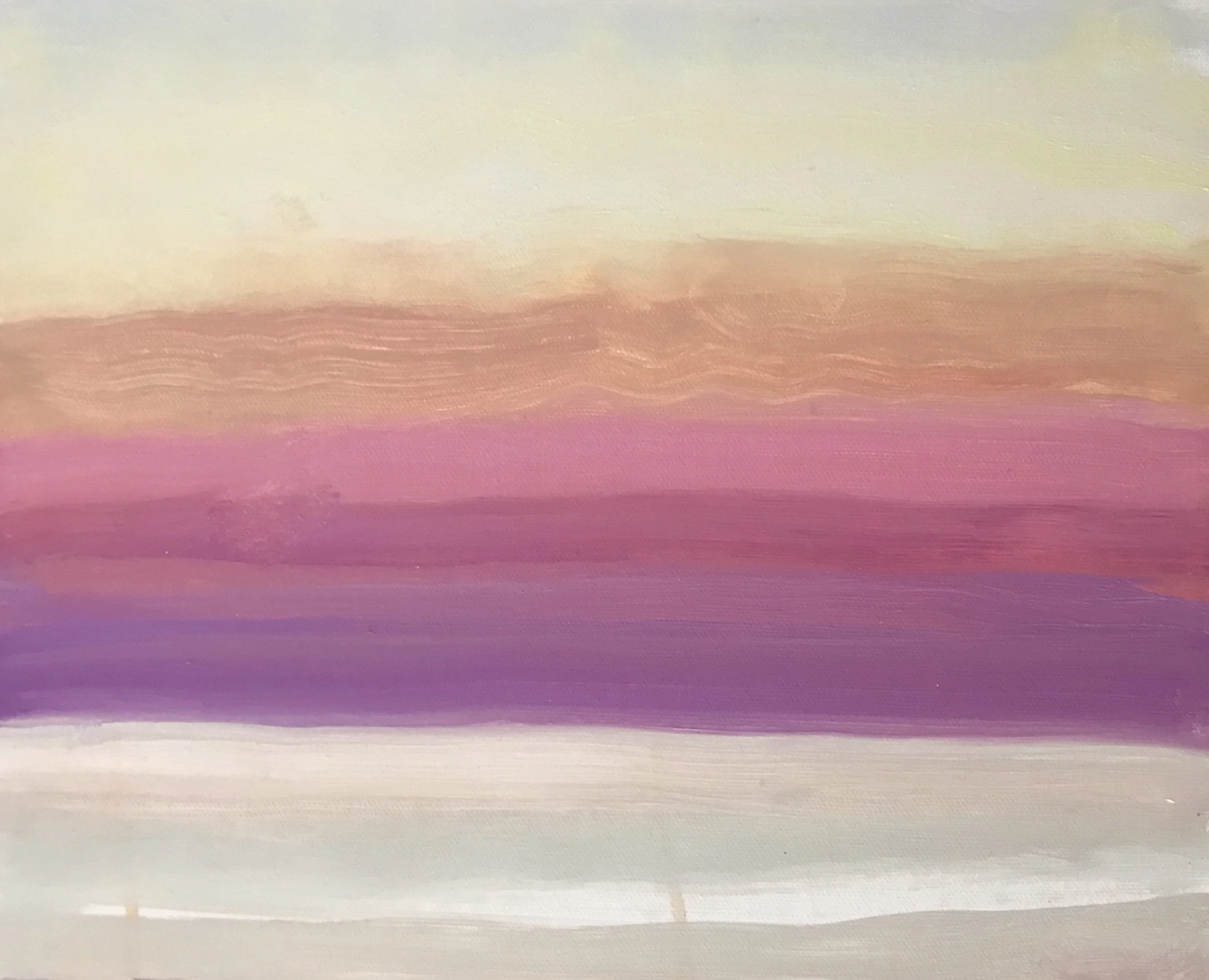 Evening Prayer Brunswick Heads,  26 June  2020, oil on canvas board, 30 X 25 cm