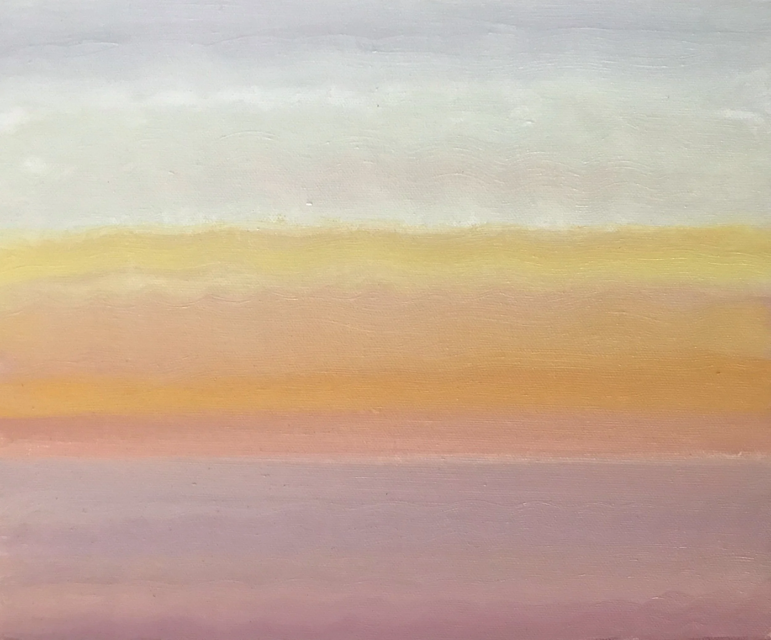 Evening Prayer Brunswick Heads, #2  25 June  2020, oil on canvas board, 30 X 25 cm