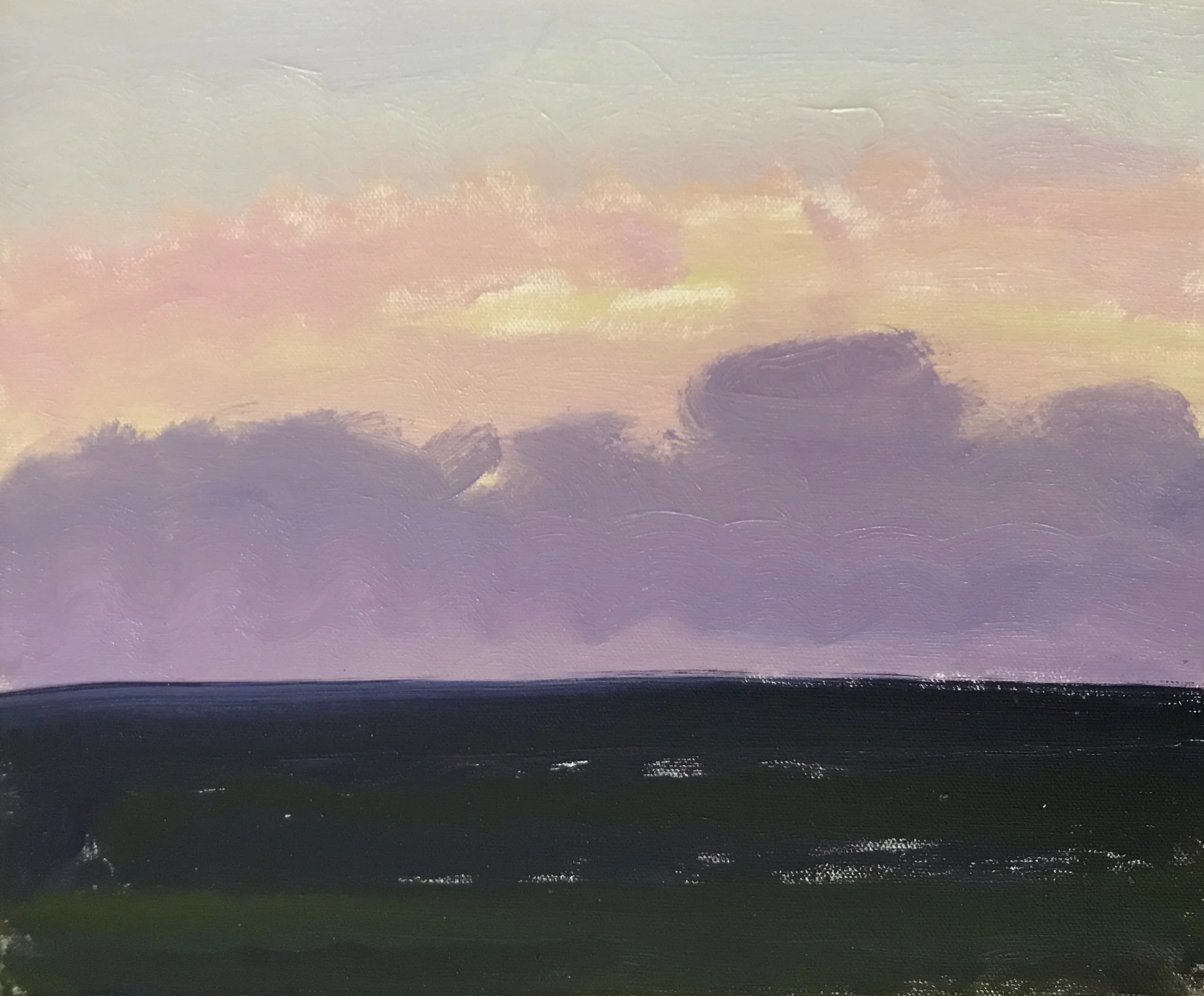 Evening Prayer Brunswick heads, 13 July 2020, oil on canvas board, 30 X 25 cmEvening Prayer Brunswick heads, 17 July 2020, oil on canvas board, 30 X 25 cm