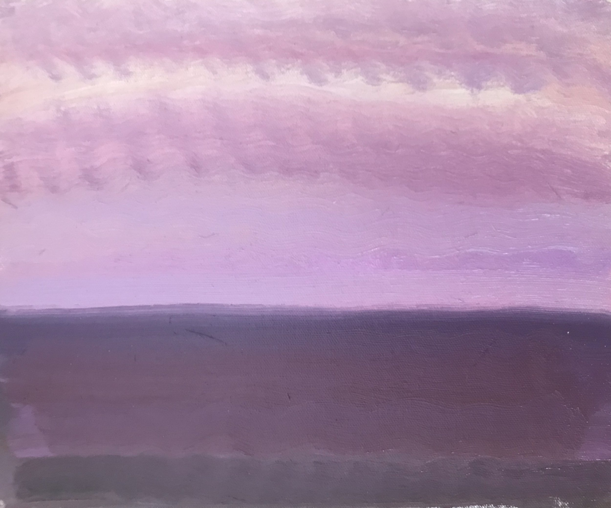 Evening Prayer Brunswick heads, #2  27 July 2020, oil on canvas board, 30 X 25 cm